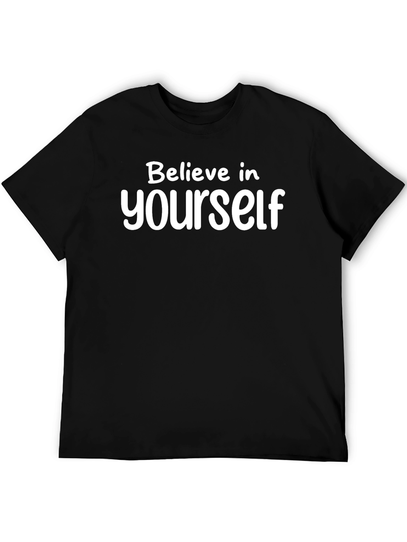 Believe In Yourself Black Graphic T-Shirt