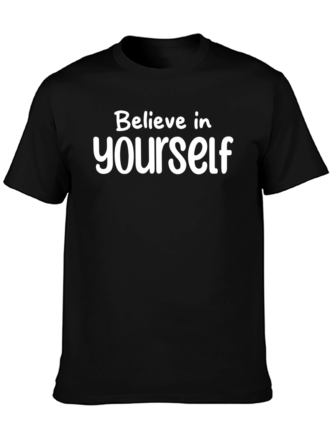 Believe In Yourself Black Graphic T-Shirt