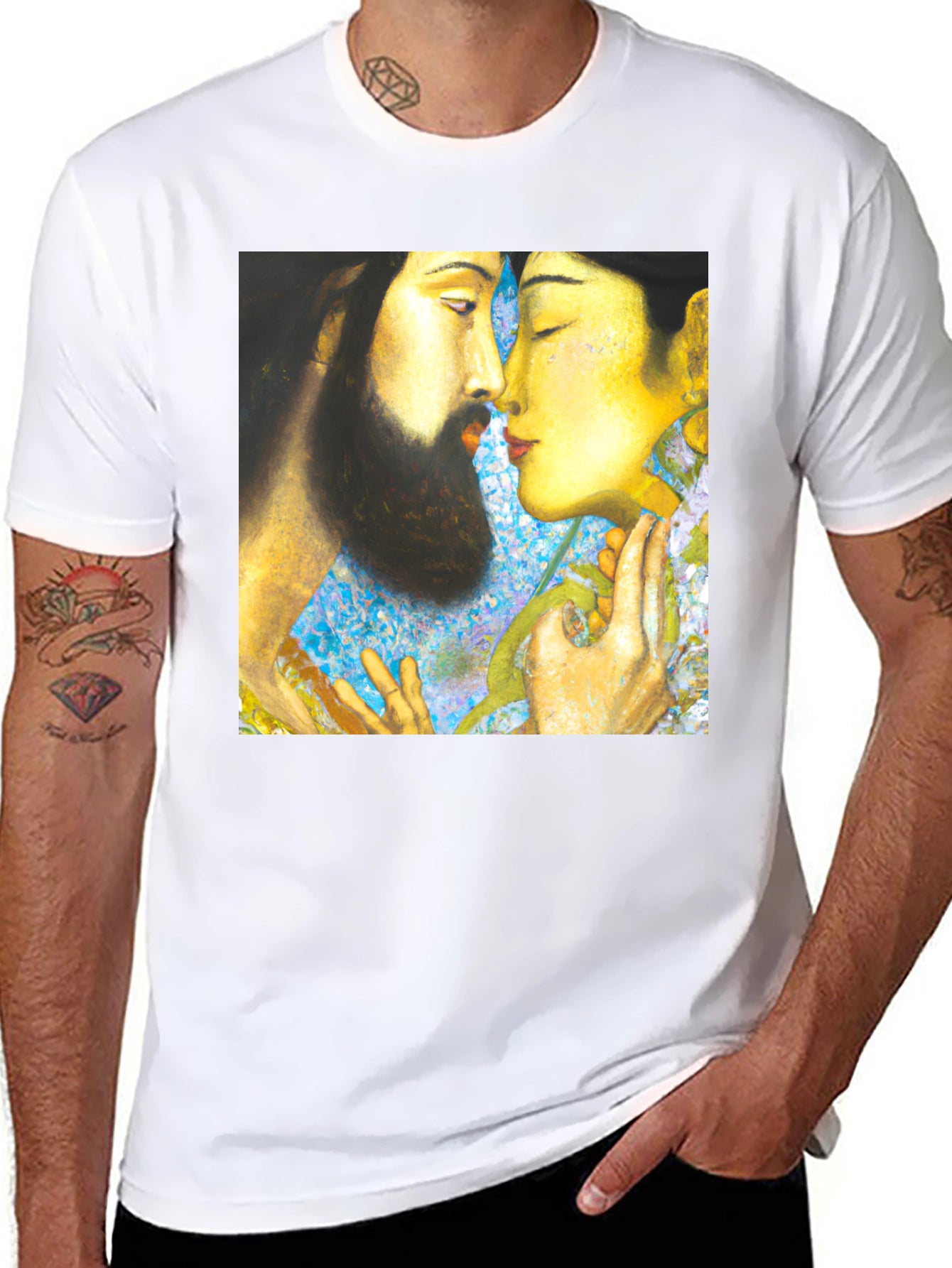 Artistic Couple T-Shirt - Unique Graphic Tee
