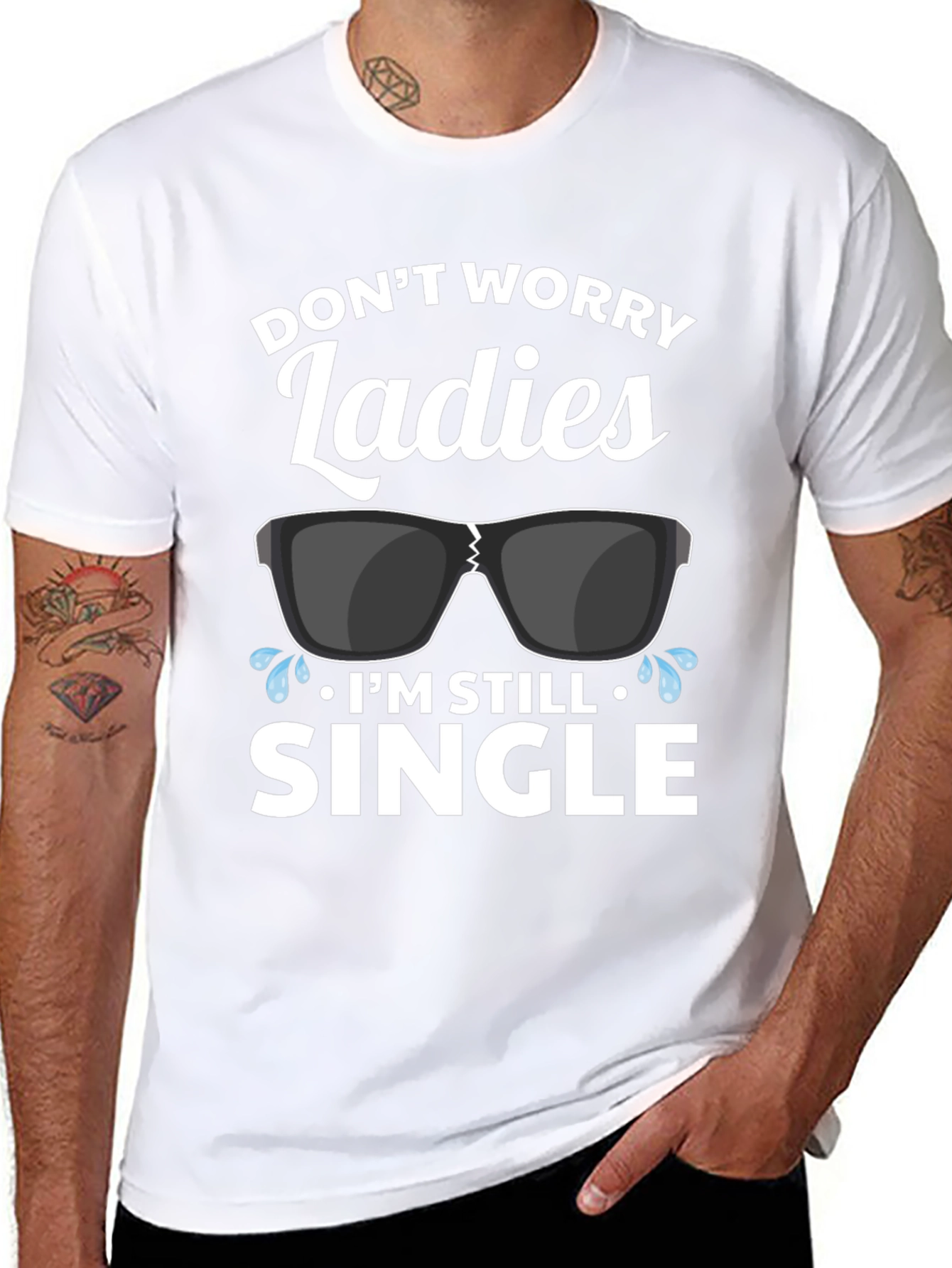 Funny Single Graphic T-Shirt