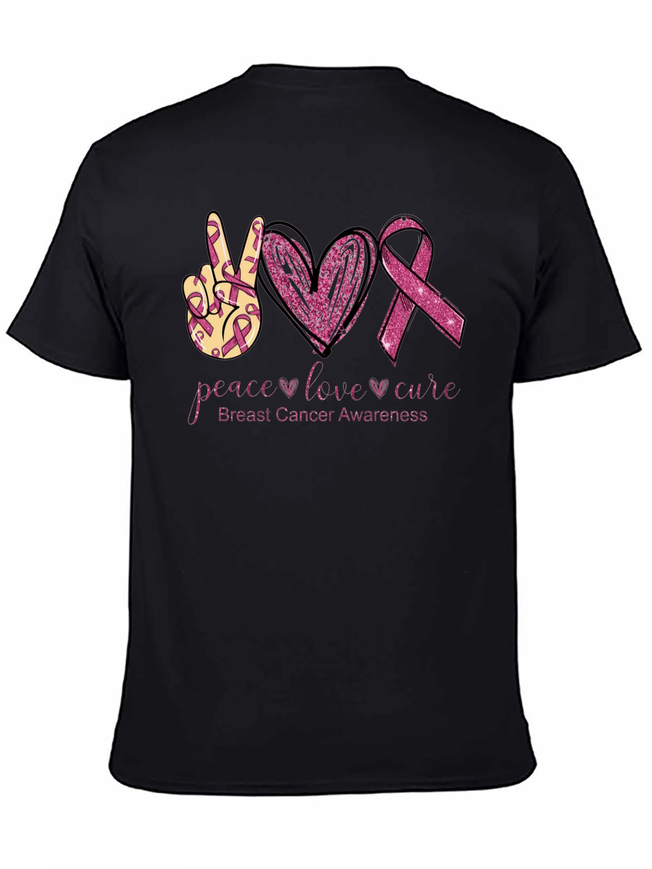 Breast Cancer Awareness Tee - Peace Love Cure