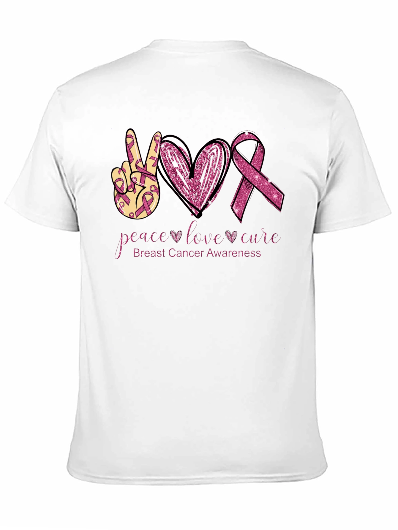 Breast Cancer Awareness Tee - Peace Love Cure