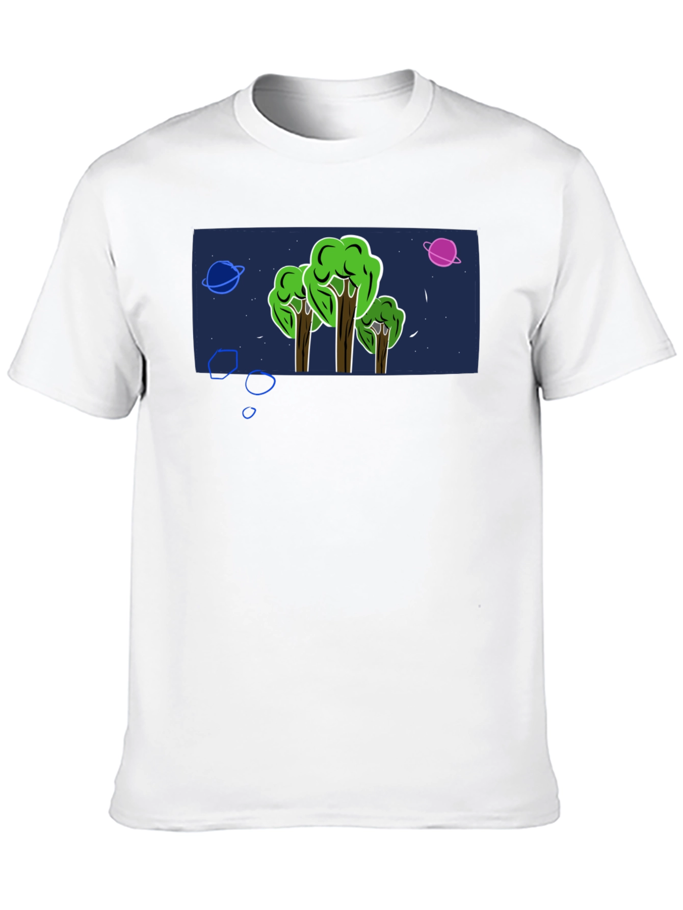 Cosmic Forest Graphic Tee - Mens Black T-Shirt