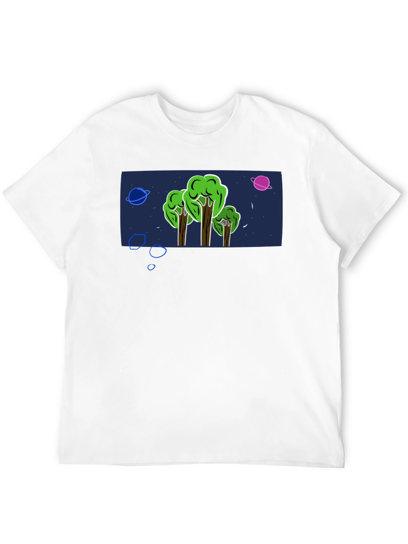 Cosmic Forest Graphic Tee - Mens Black T-Shirt