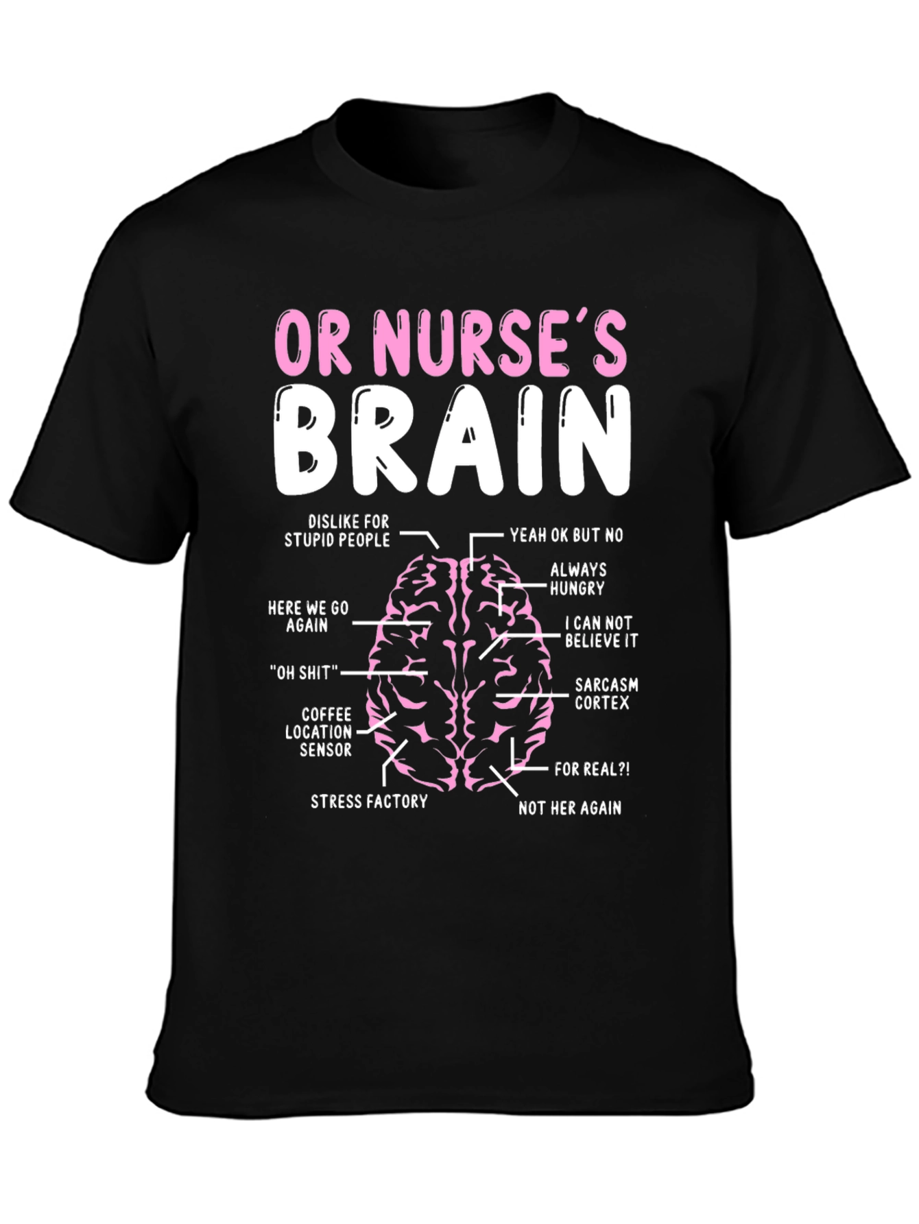 Funny Nurse Brain T-Shirt - Medical Humor