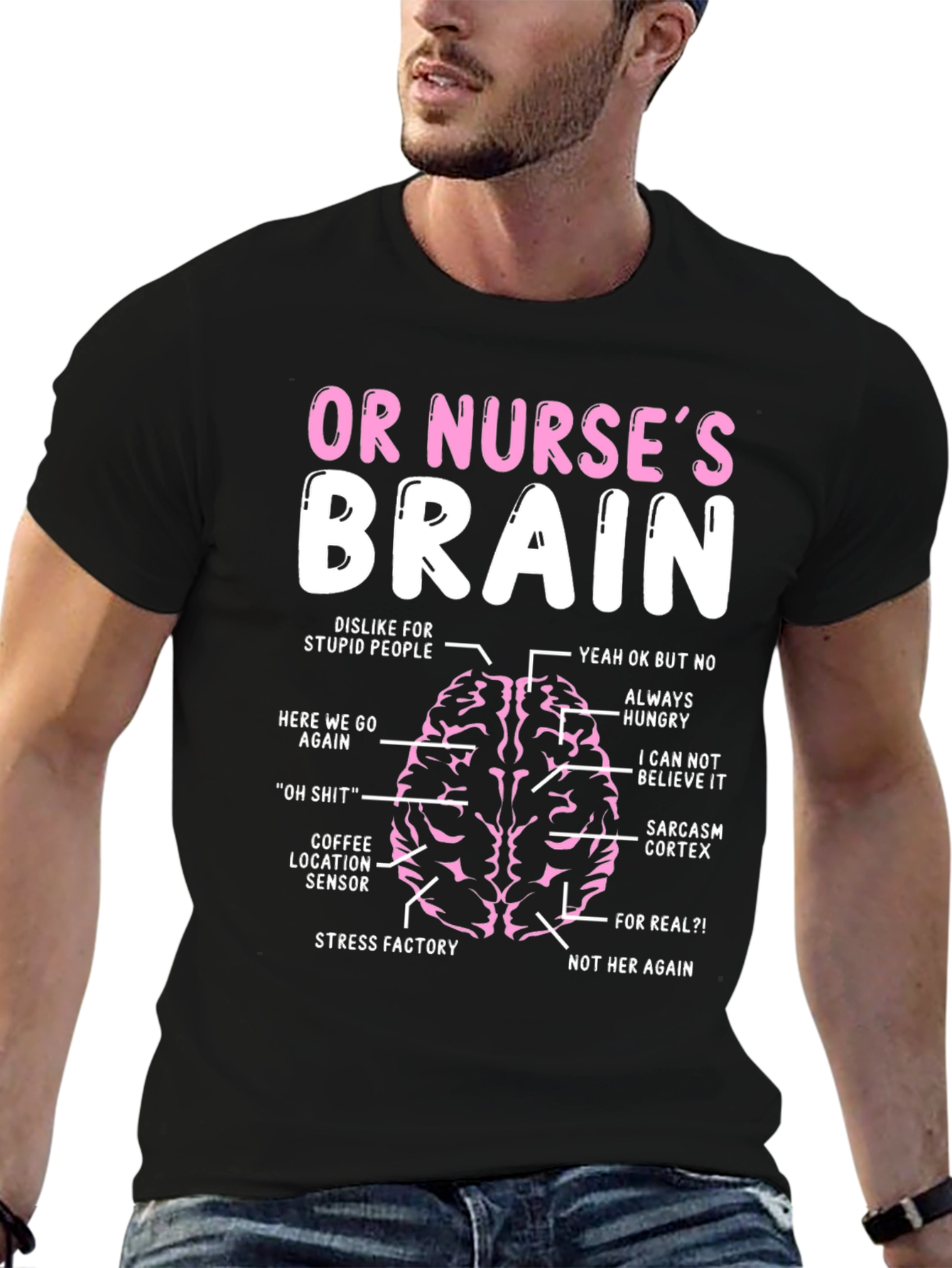Funny Nurse Brain T-Shirt - Medical Humor