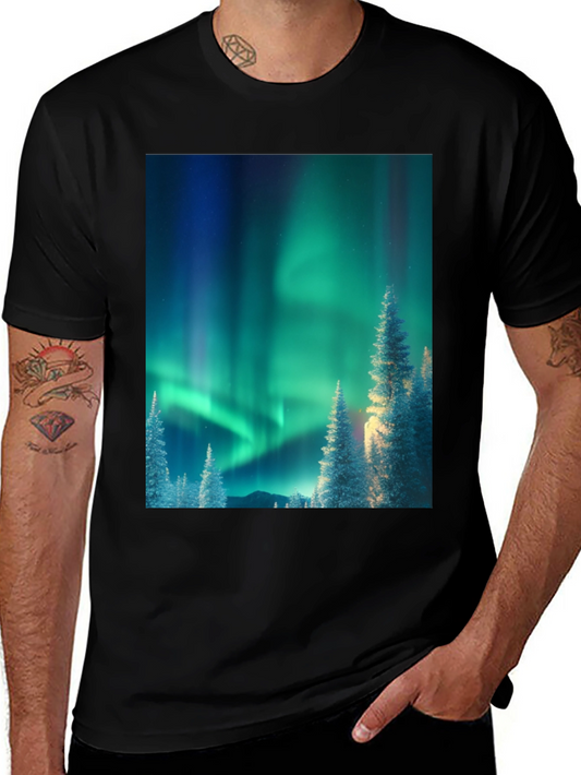 Aurora Borealis Graphic Tee - Northern Lights T-Shirt