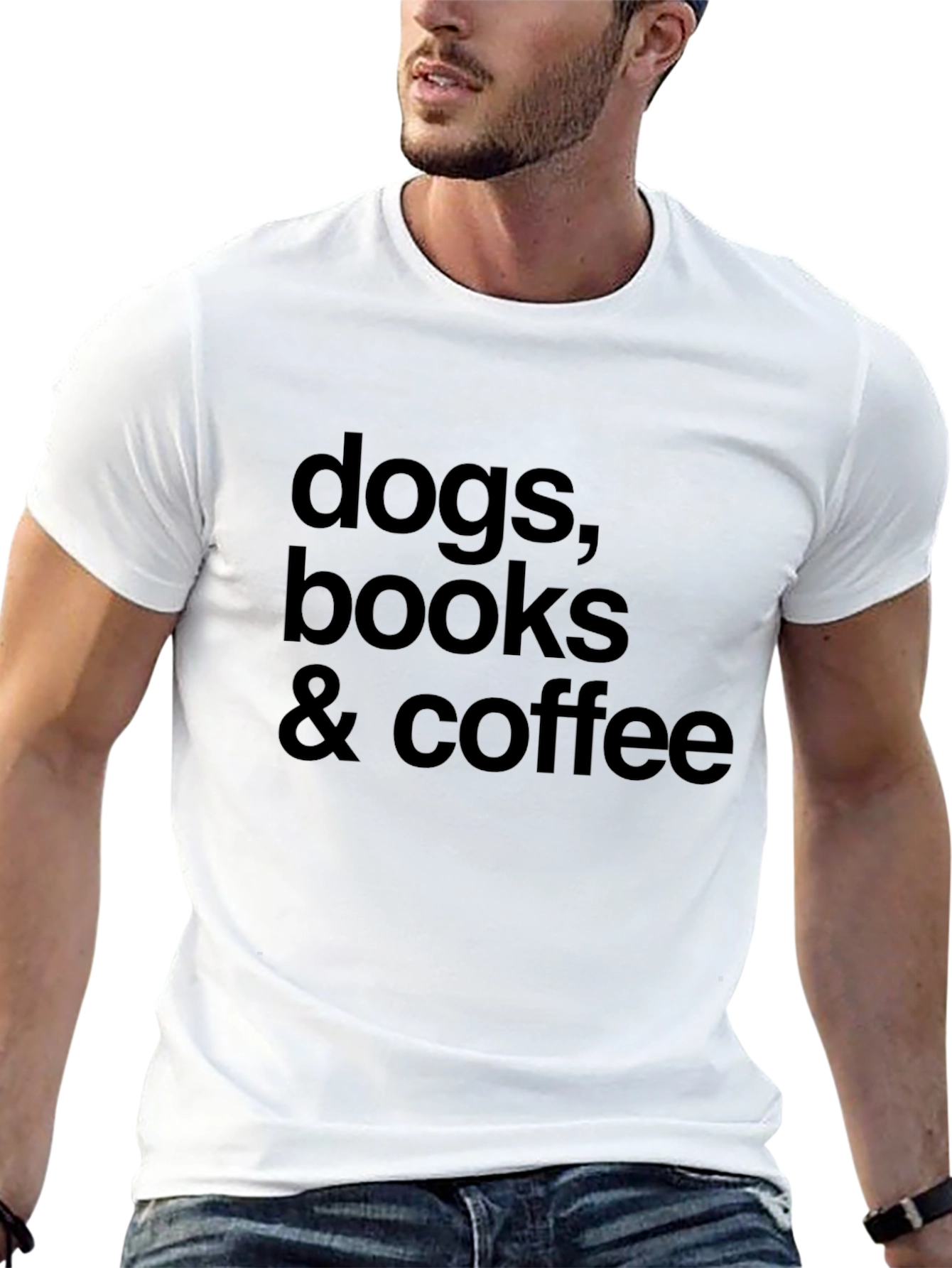 Dogs Books & Coffee Graphic Tee