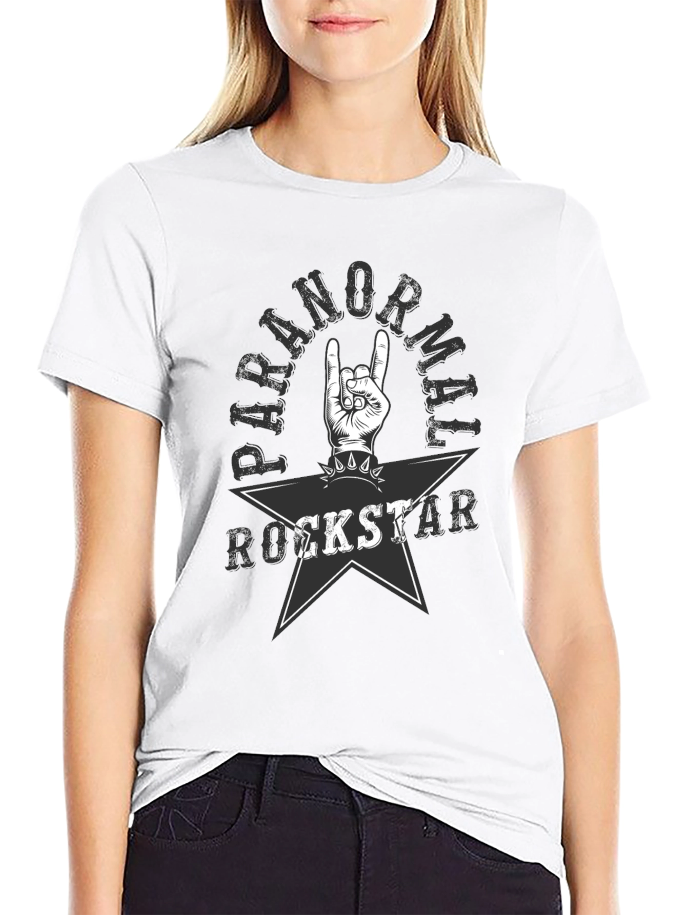 Paranormal Rockstar Graphic Tee - Black Cotton T-Shirt