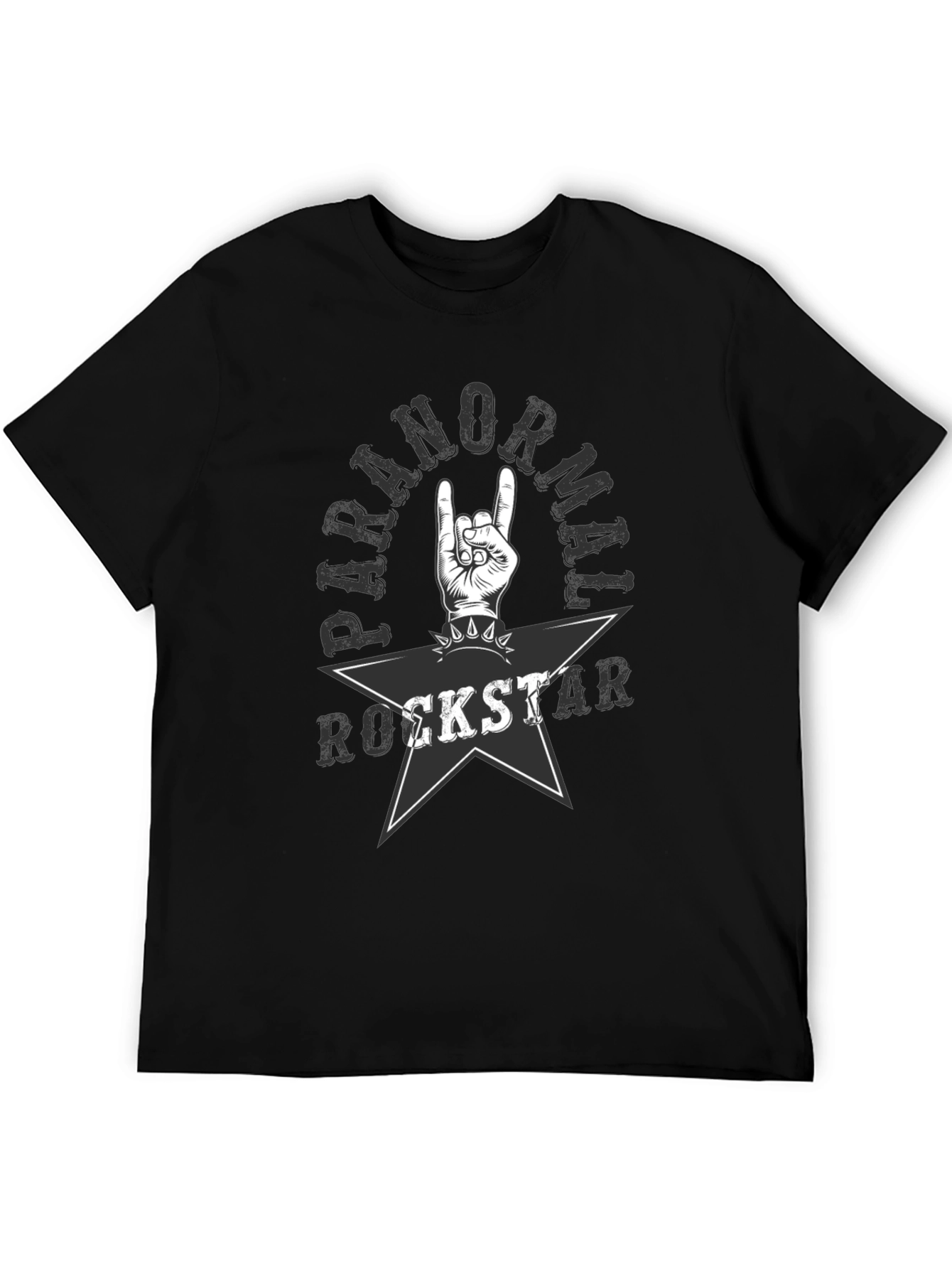 Paranormal Rockstar Graphic Tee - Black Cotton T-Shirt