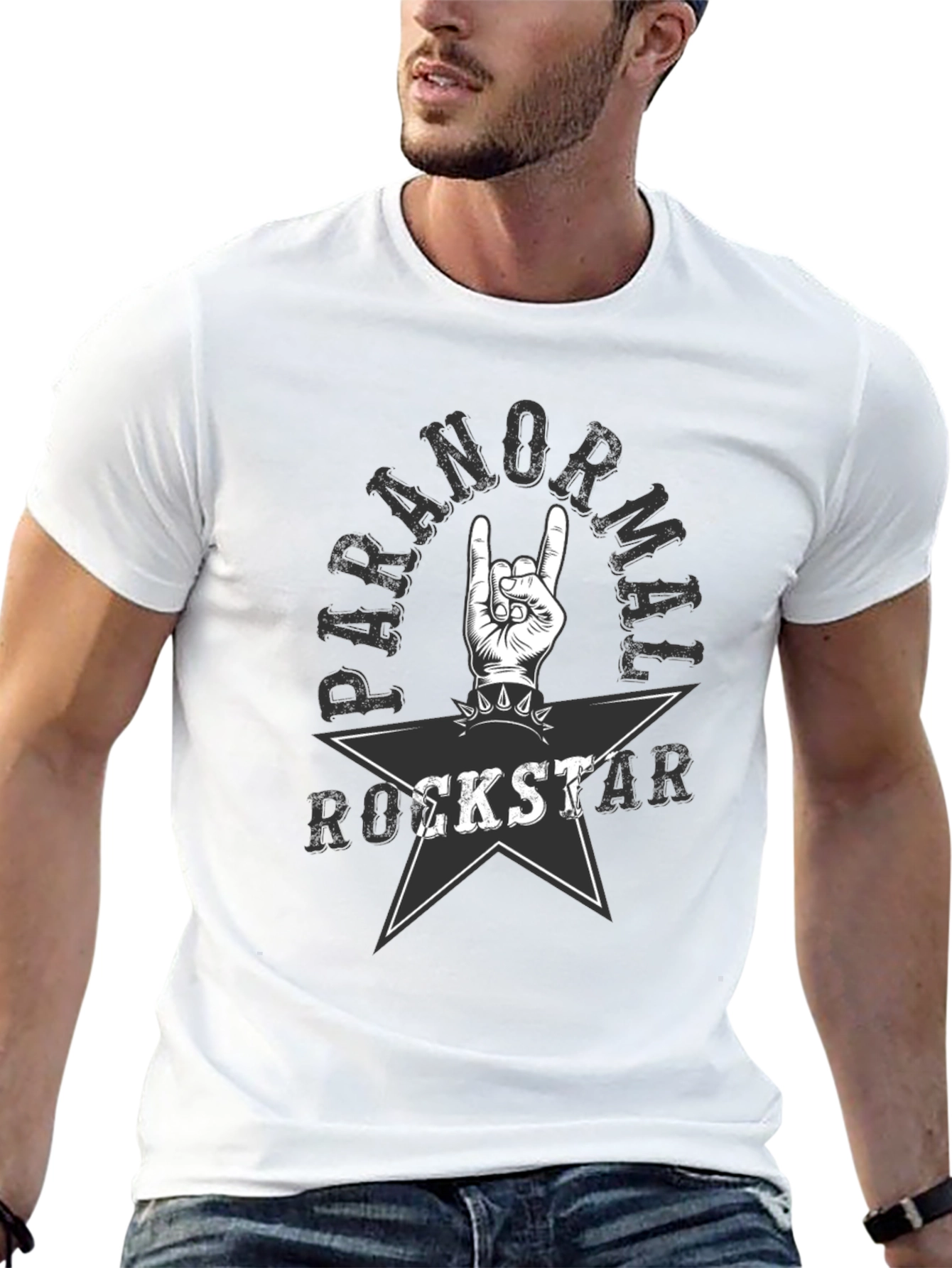 Paranormal Rockstar Graphic Tee - Black Cotton T-Shirt