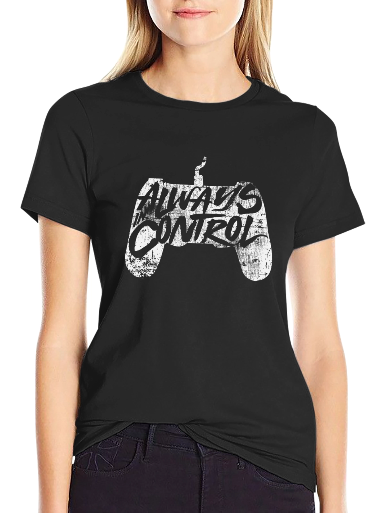 Always Control Gaming Graphic Black T-Shirt