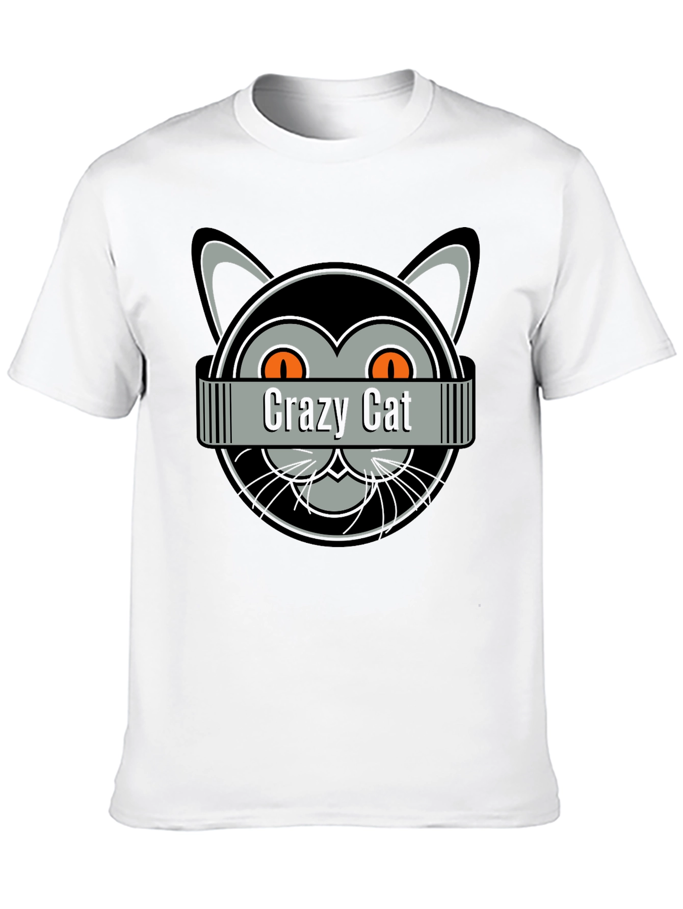 Crazy Cat Graphic T-Shirt - Fun Novelty Tee