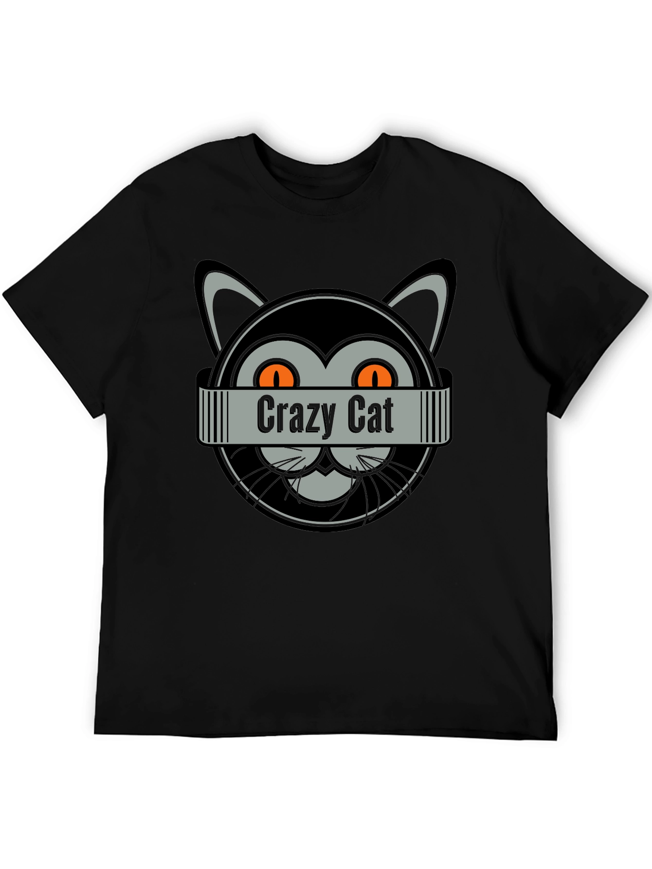 Crazy Cat Graphic T-Shirt - Fun Novelty Tee