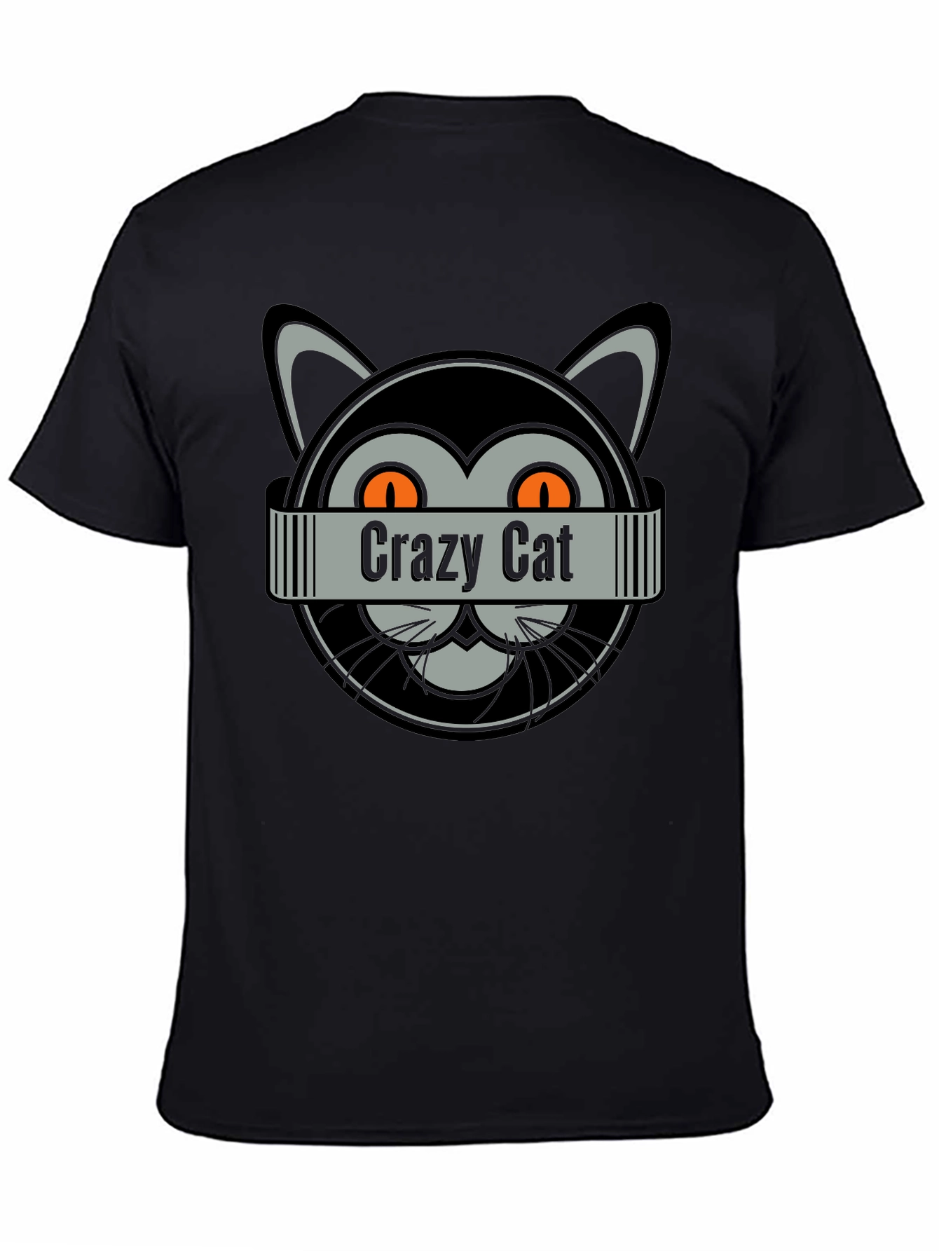 Crazy Cat Graphic T-Shirt - Fun Novelty Tee