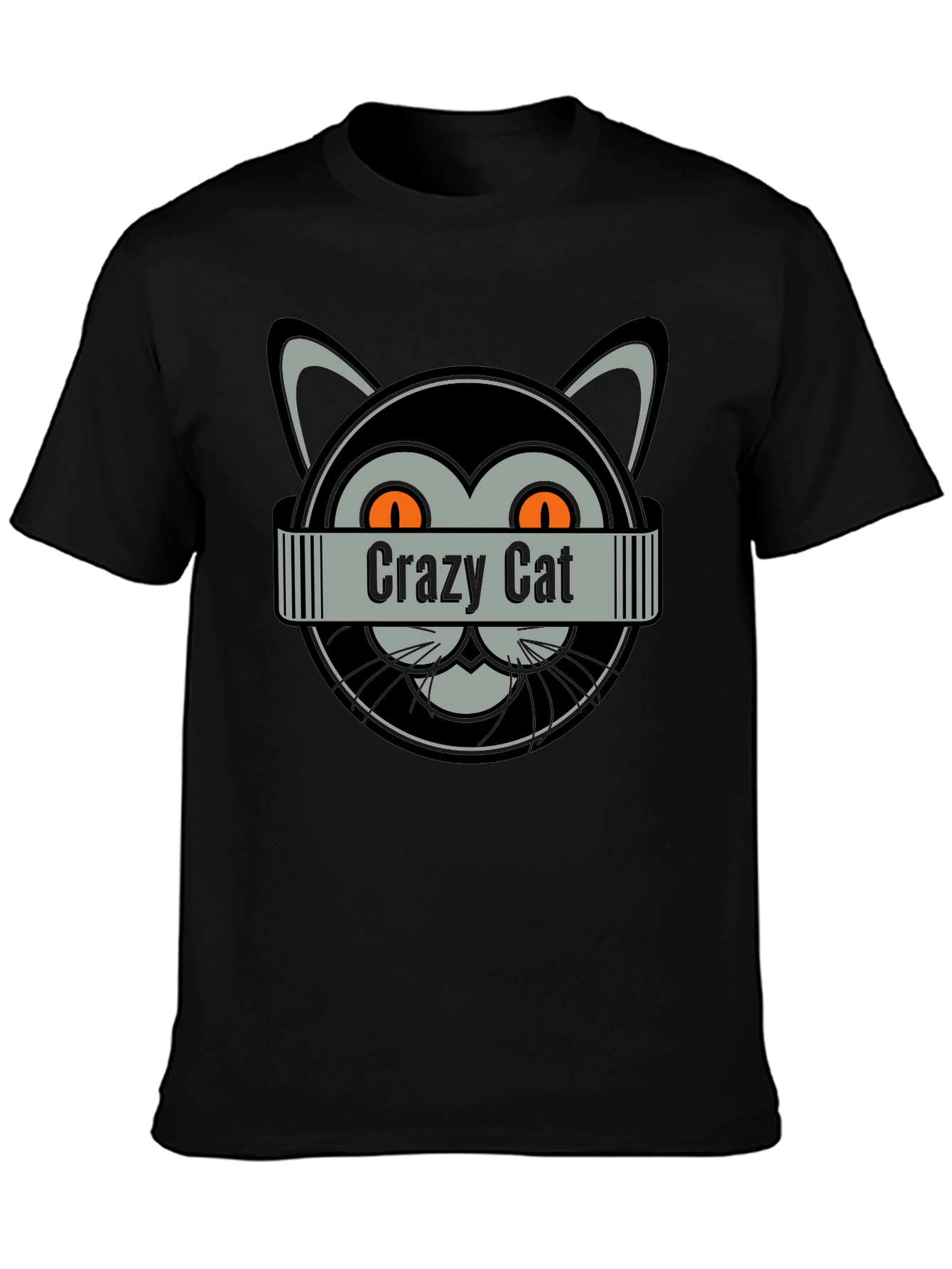 Crazy Cat Graphic T-Shirt - Fun Novelty Tee