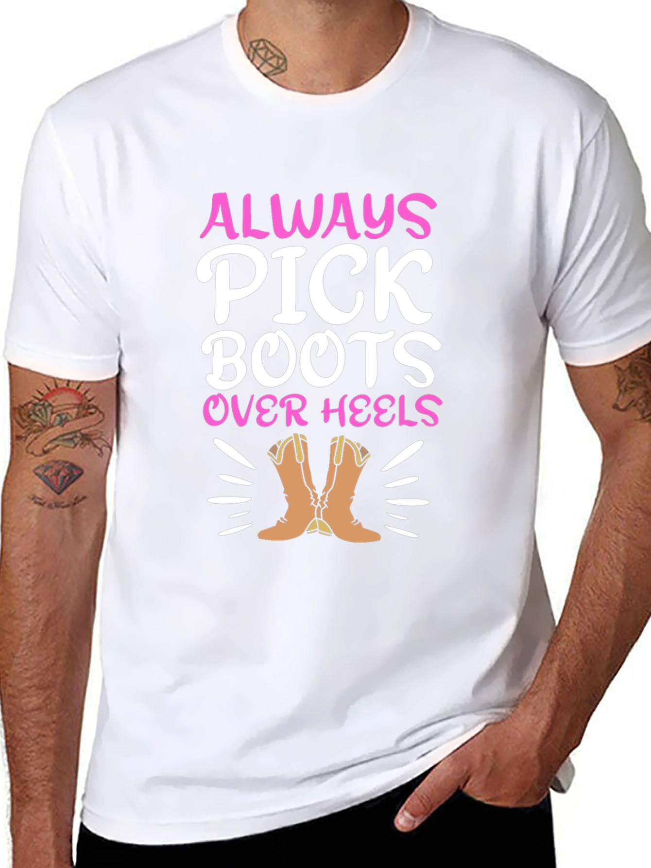 Always Pick Boots Over Heels Graphic Tee