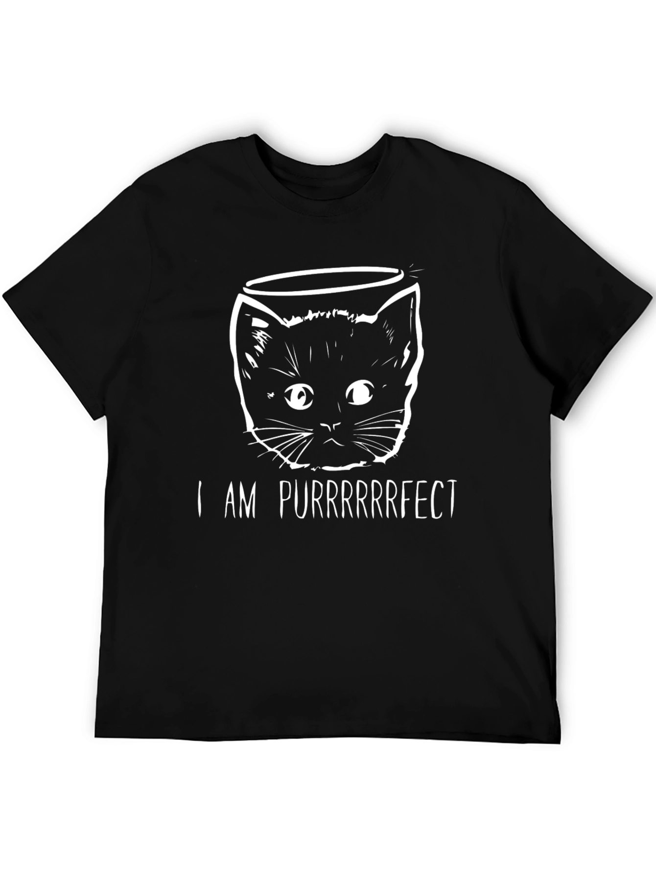 I am Purrrrfect Cat T-Shirt - Black