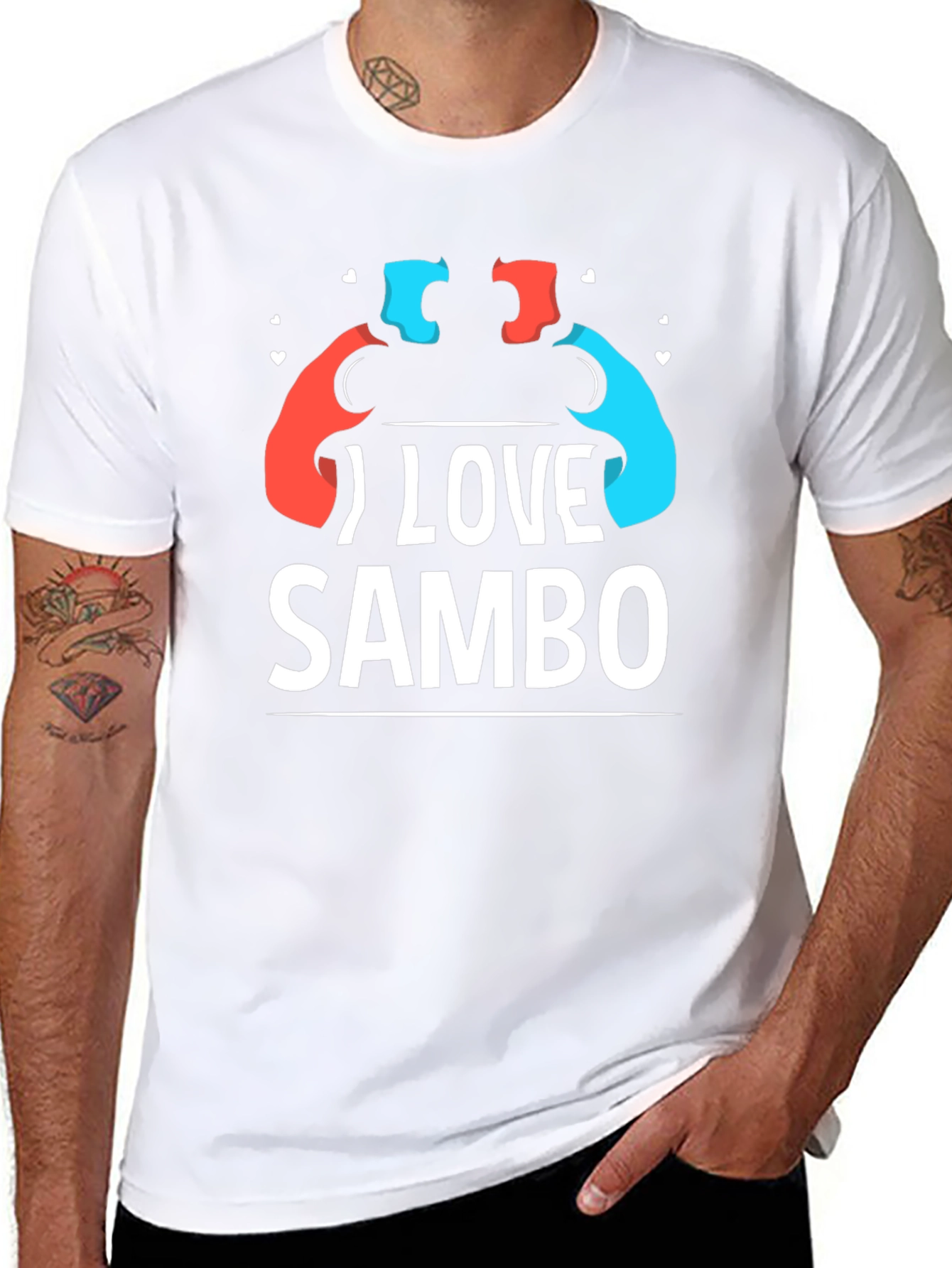 I Love Sambo T-Shirt - Wrestling Sport Tee
