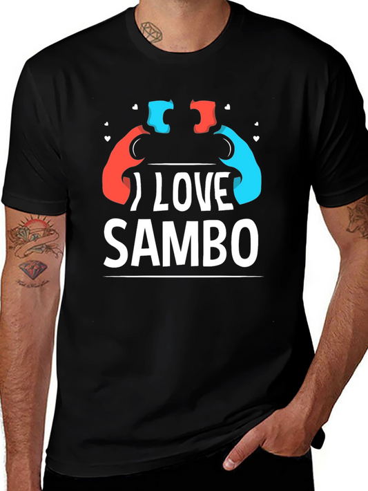 I Love Sambo T-Shirt - Wrestling Sport Tee