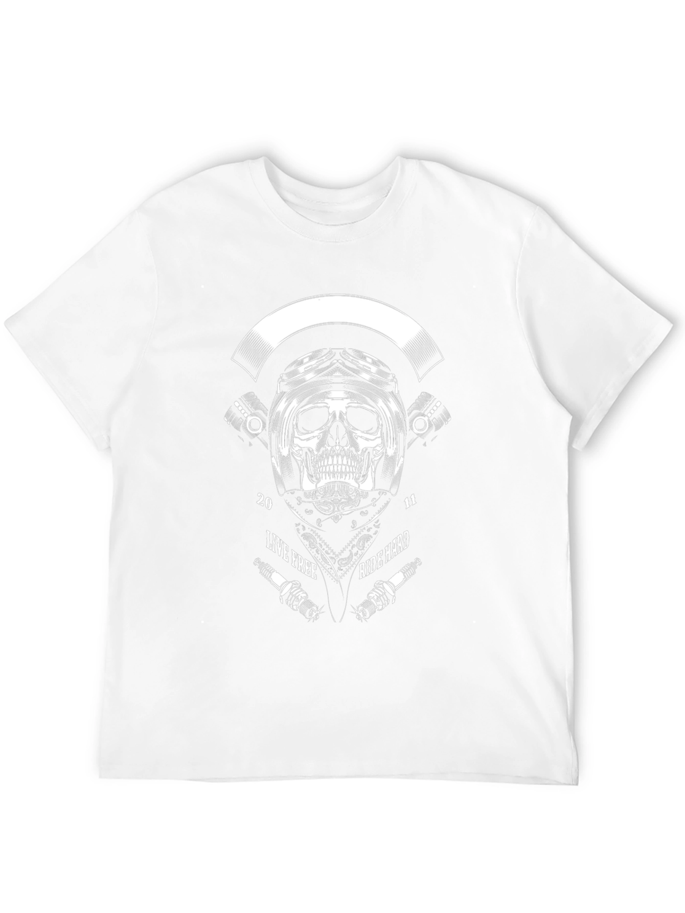 Skull Rider Graphic T-Shirt - Live Free Ride Hard