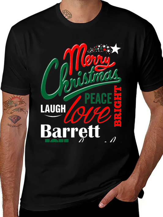 Merry Christmas T-Shirt - Personalized Name - Holiday Gift