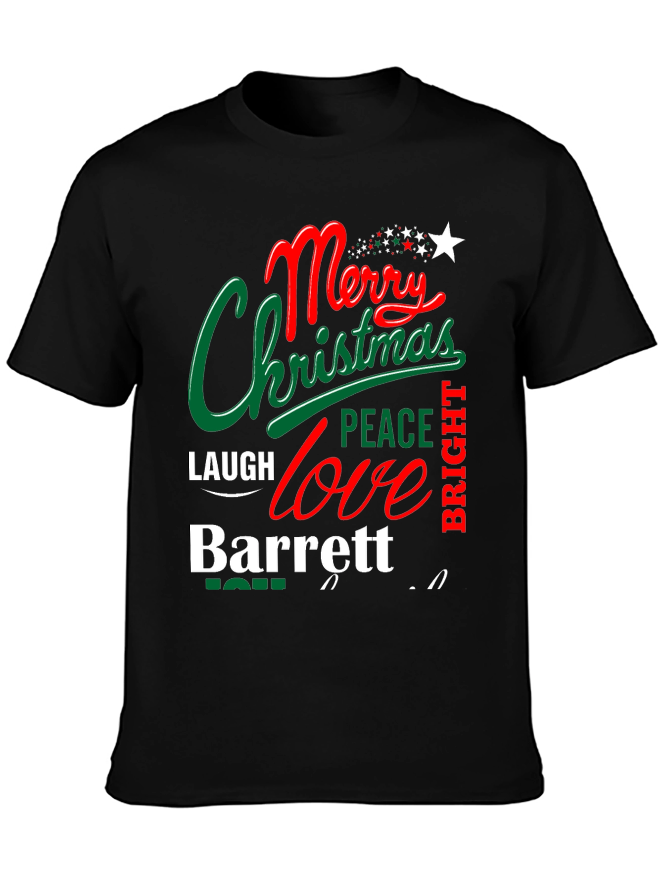 Merry Christmas T-Shirt - Personalized Name - Holiday Gift