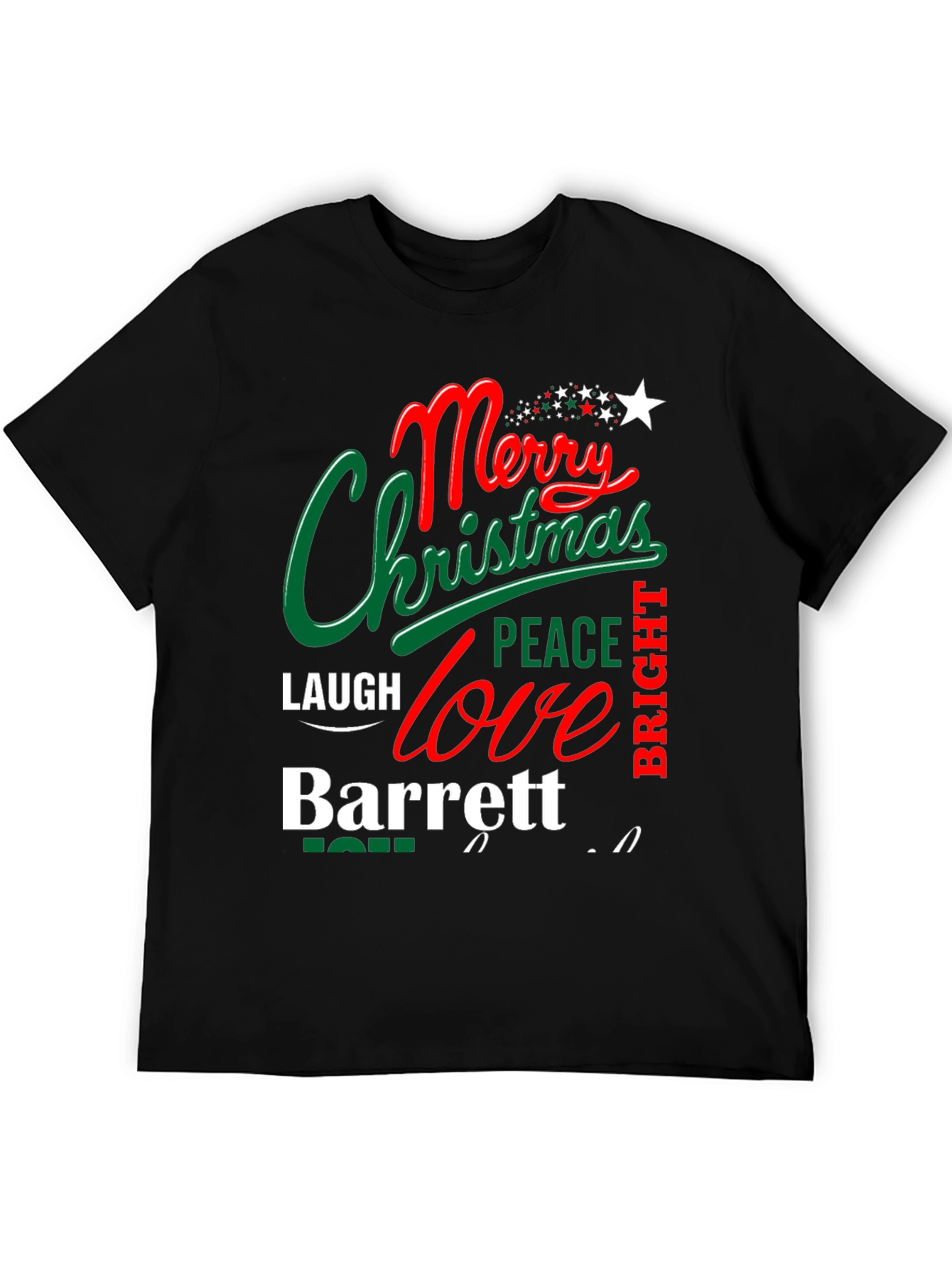 Merry Christmas T-Shirt - Personalized Name - Holiday Gift