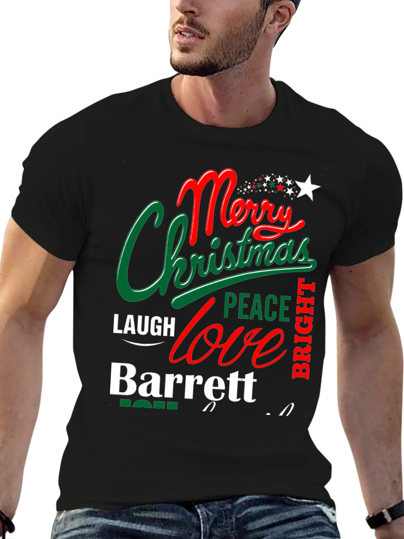 Merry Christmas T-Shirt - Personalized Name - Holiday Gift