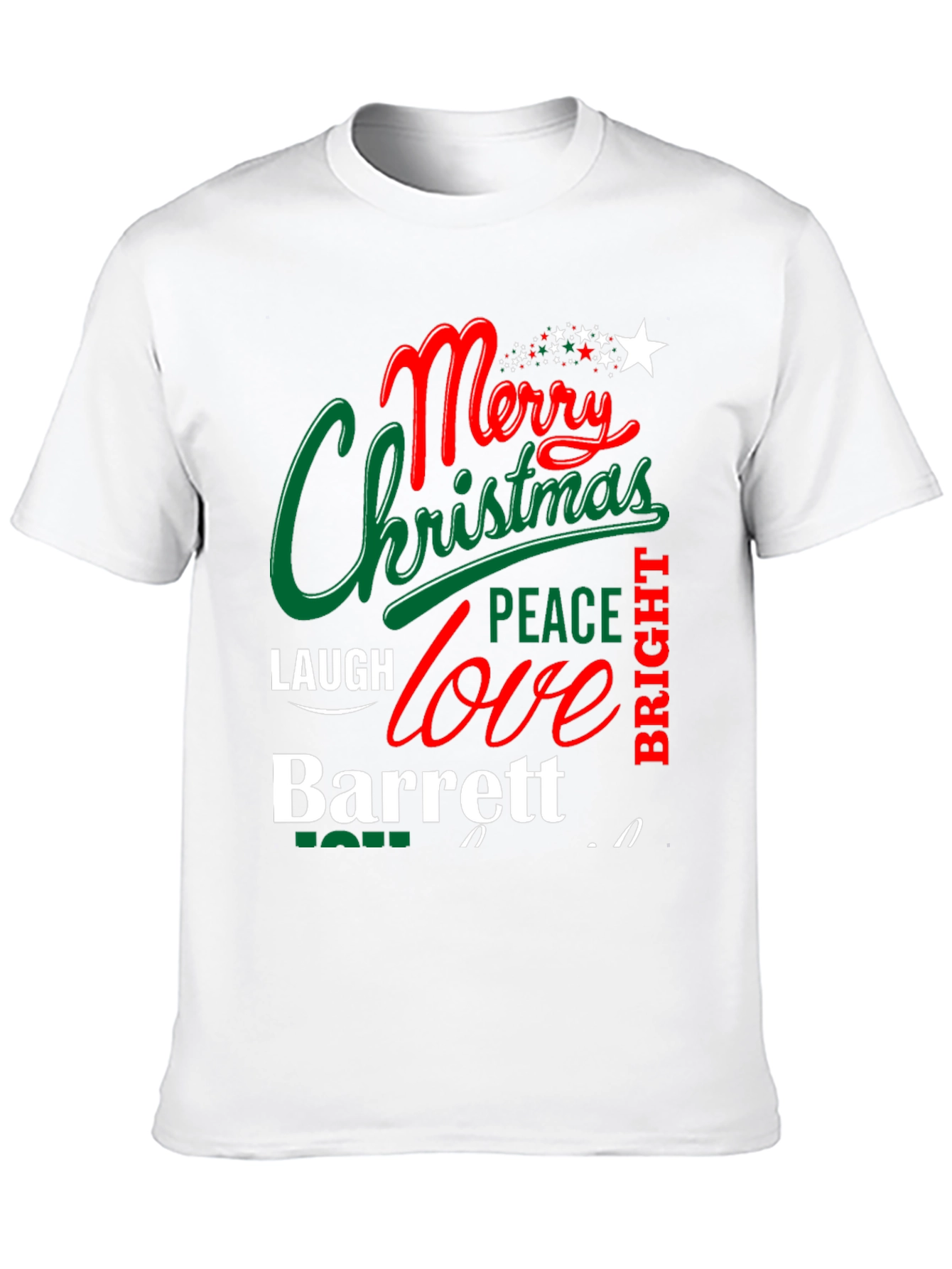 Merry Christmas T-Shirt - Personalized Name - Holiday Gift