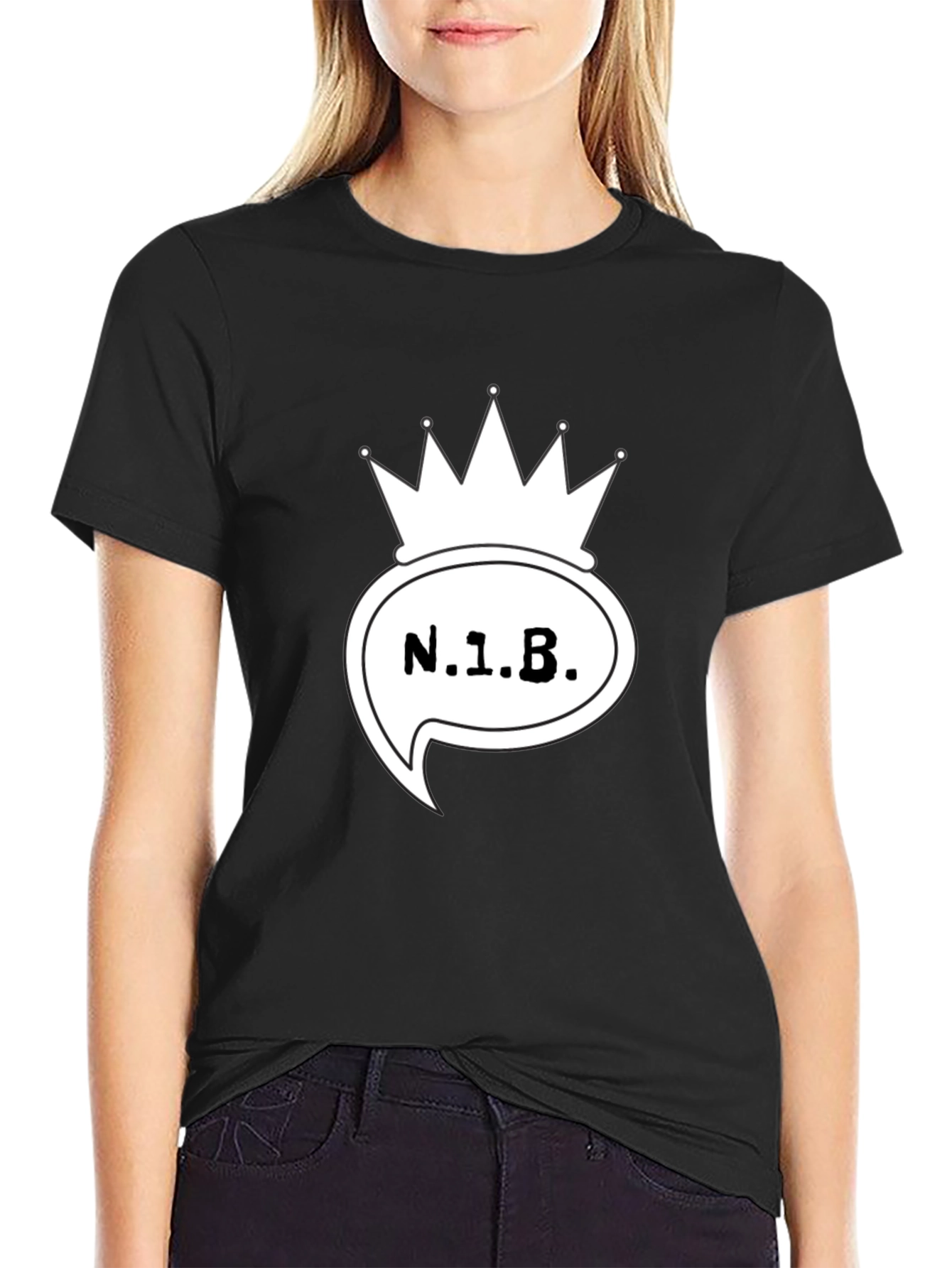 N.1.B. Crown Graphic Black T-Shirt