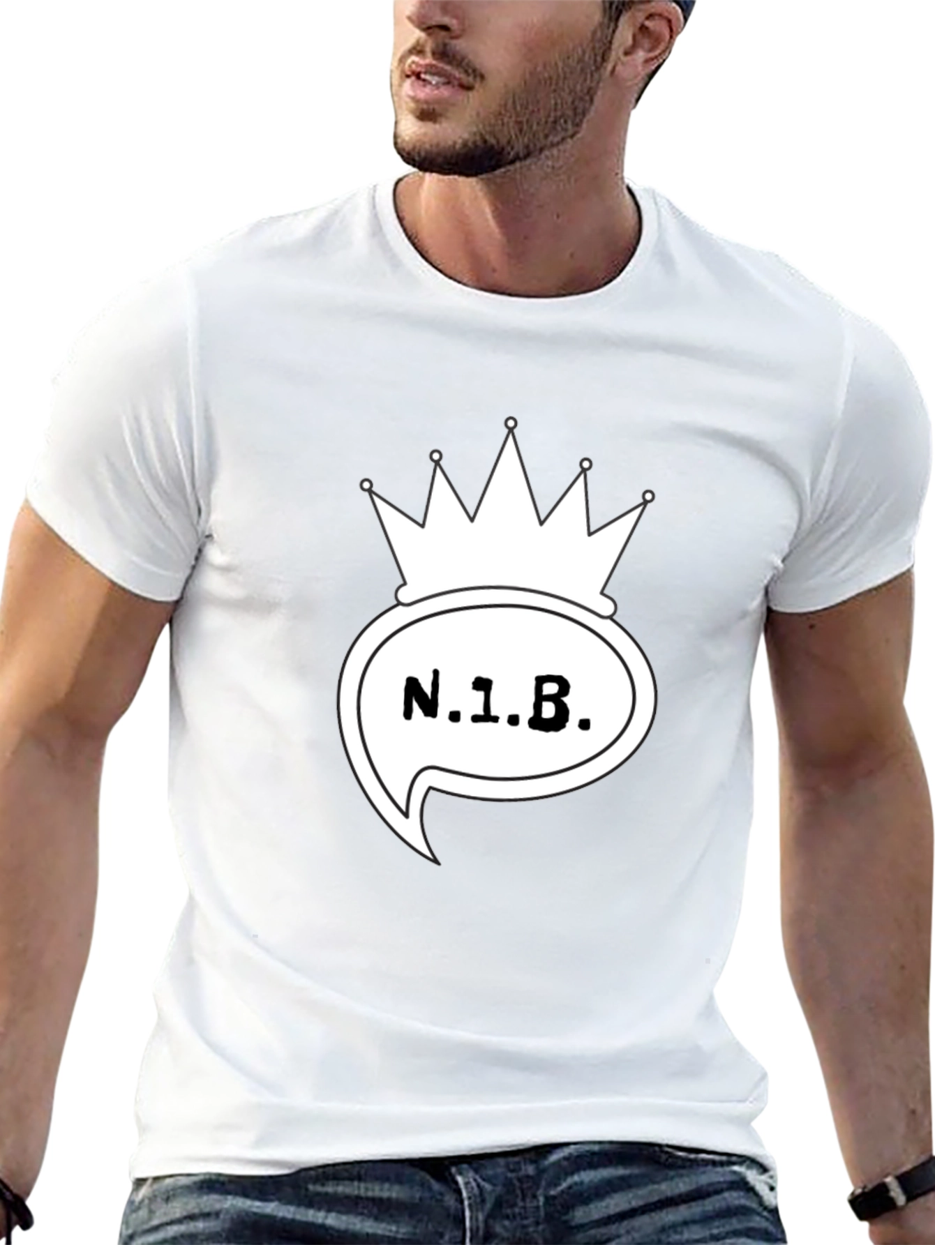 N.1.B. Crown Graphic Black T-Shirt