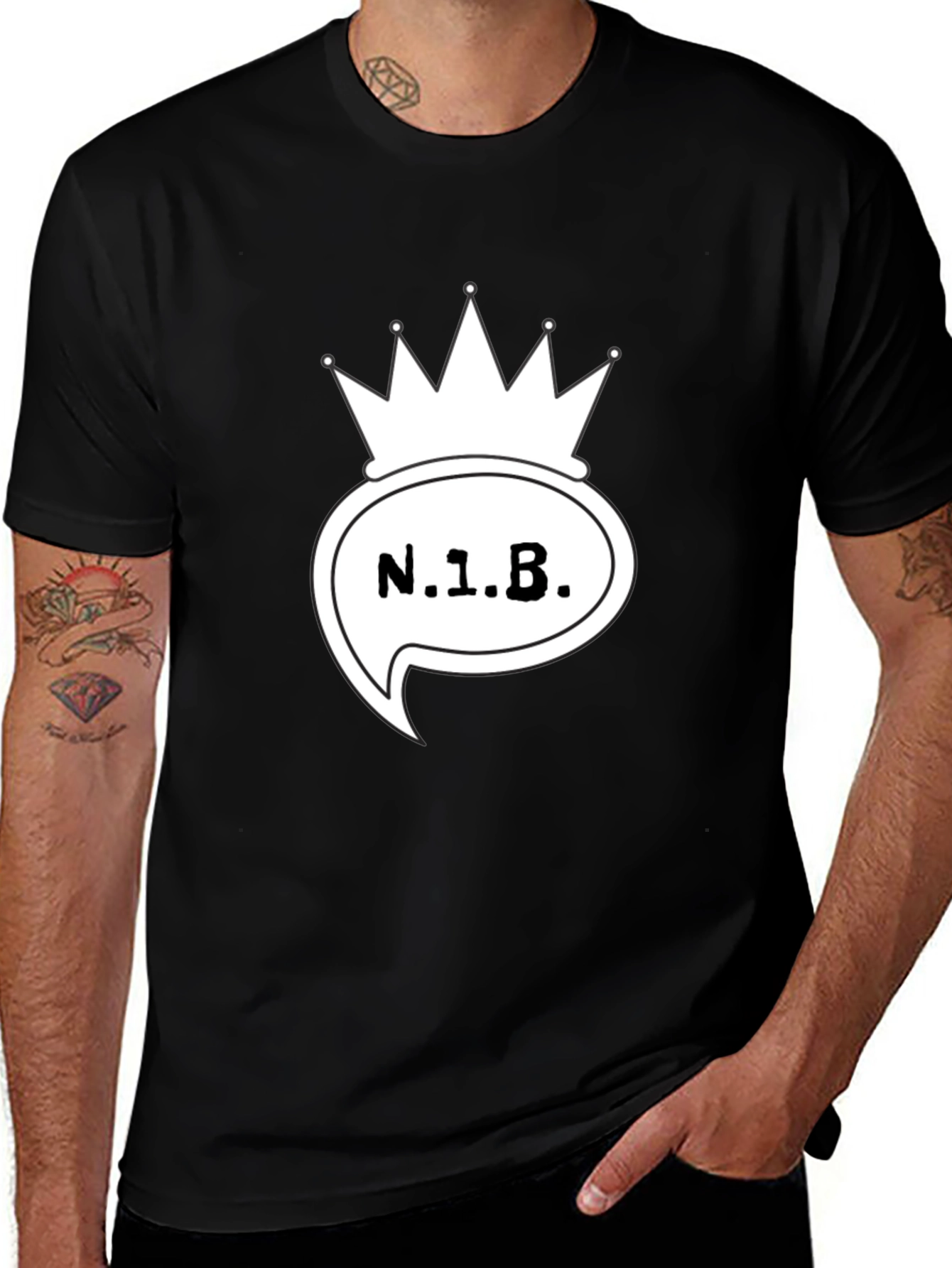 N.1.B. Crown Graphic Black T-Shirt