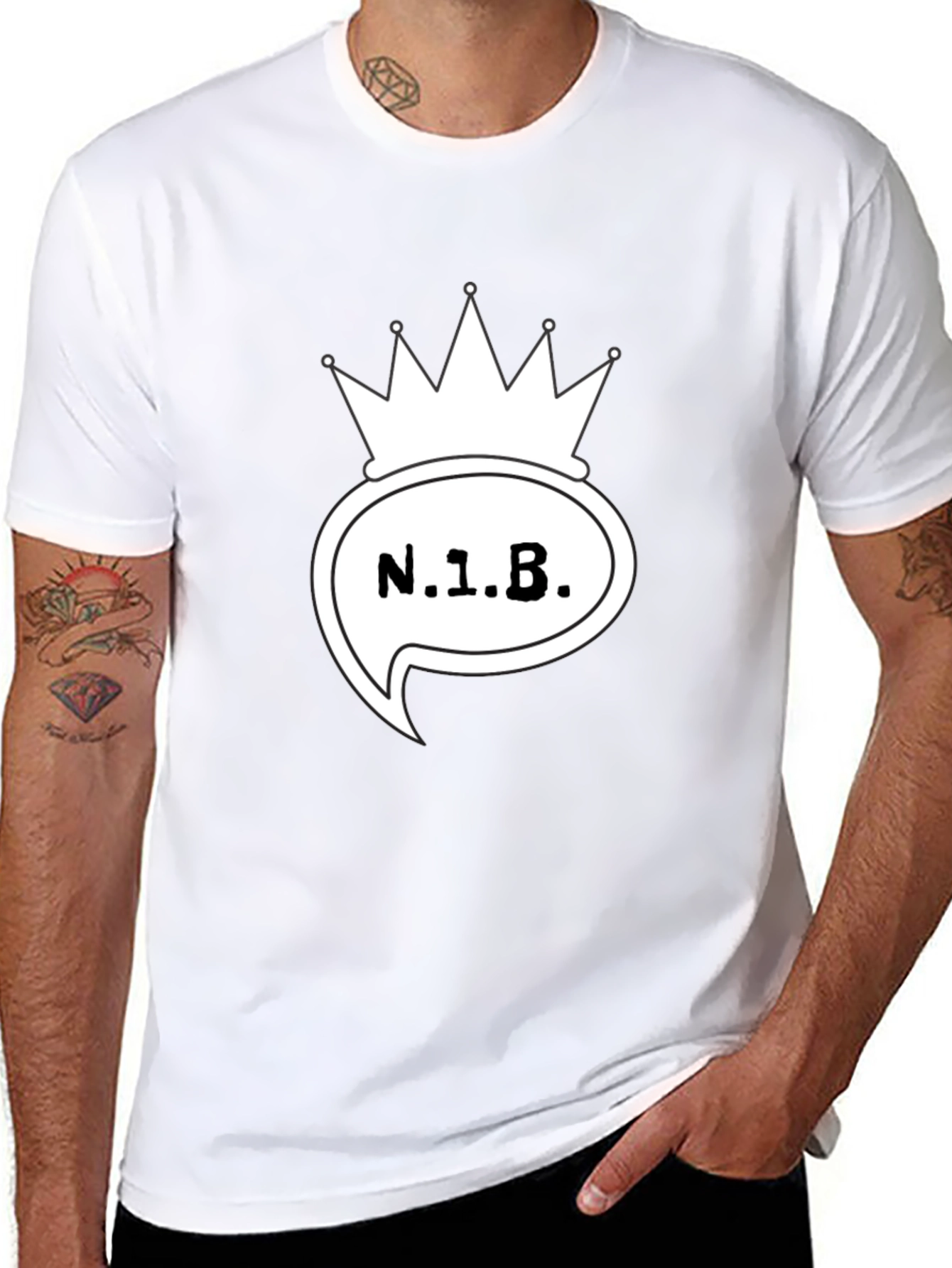 N.1.B. Crown Graphic Black T-Shirt