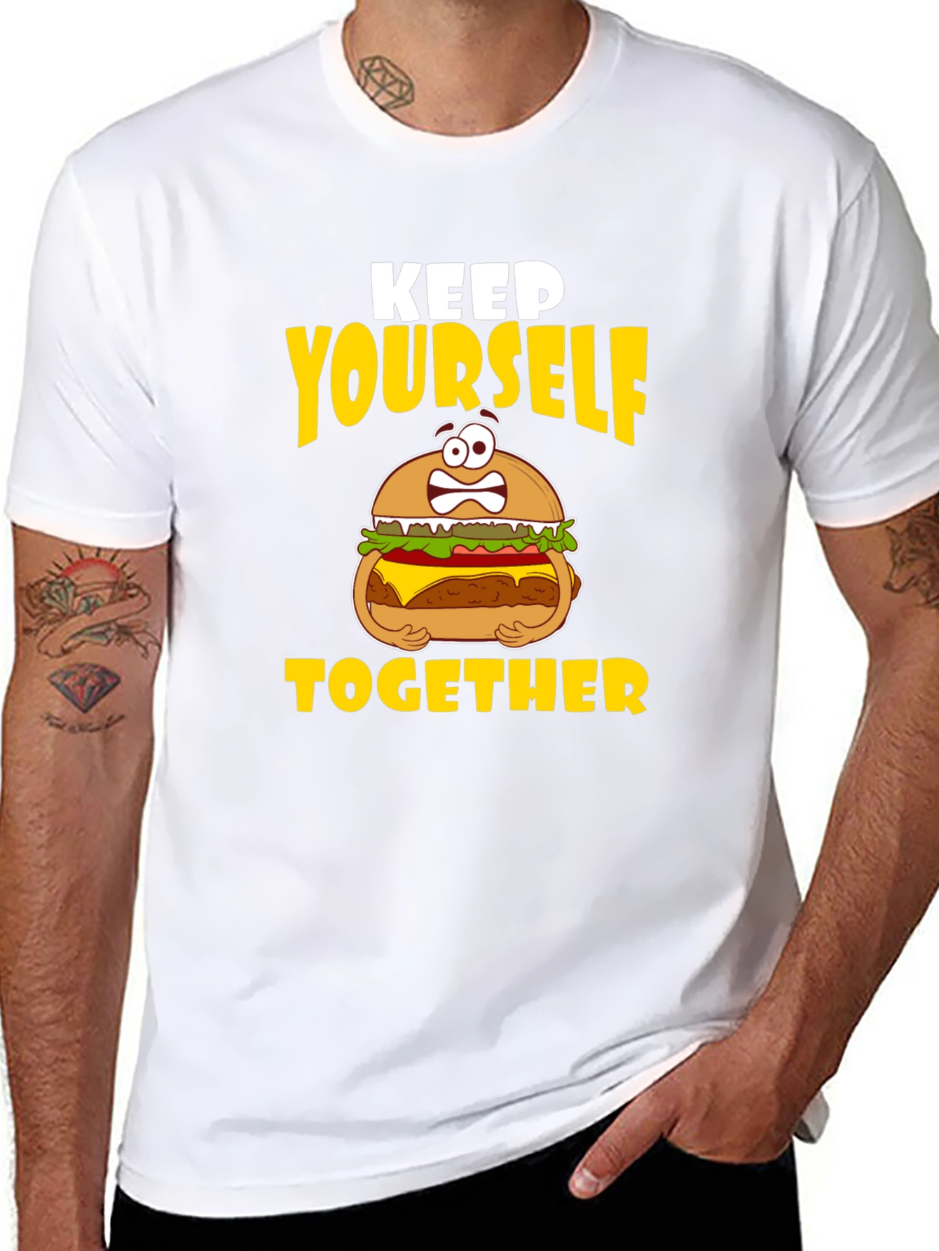 Keep Yourself Together Funny Burger T-Shirt