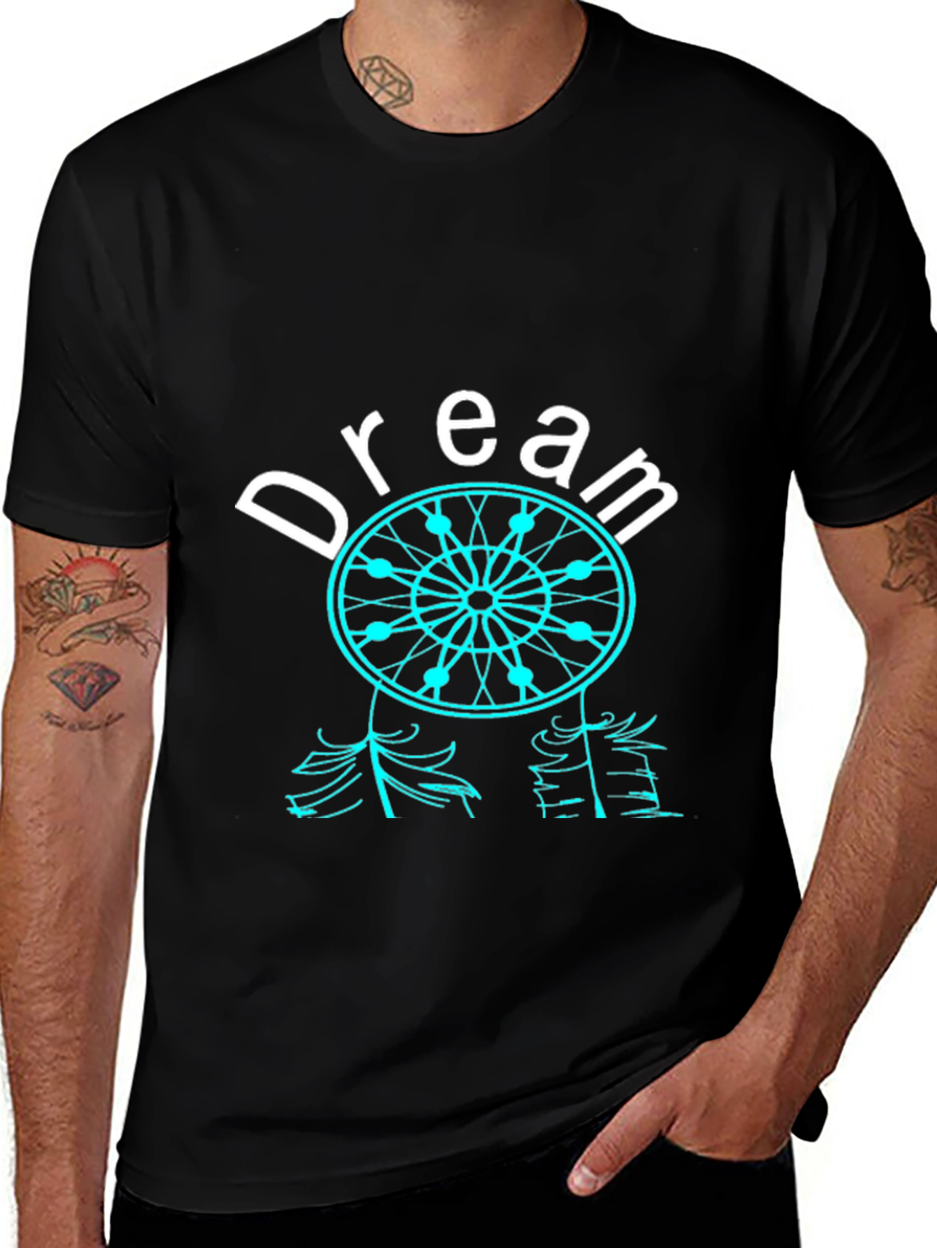 Dreamcatcher Graphic Tee - Stylish Black T-Shirt