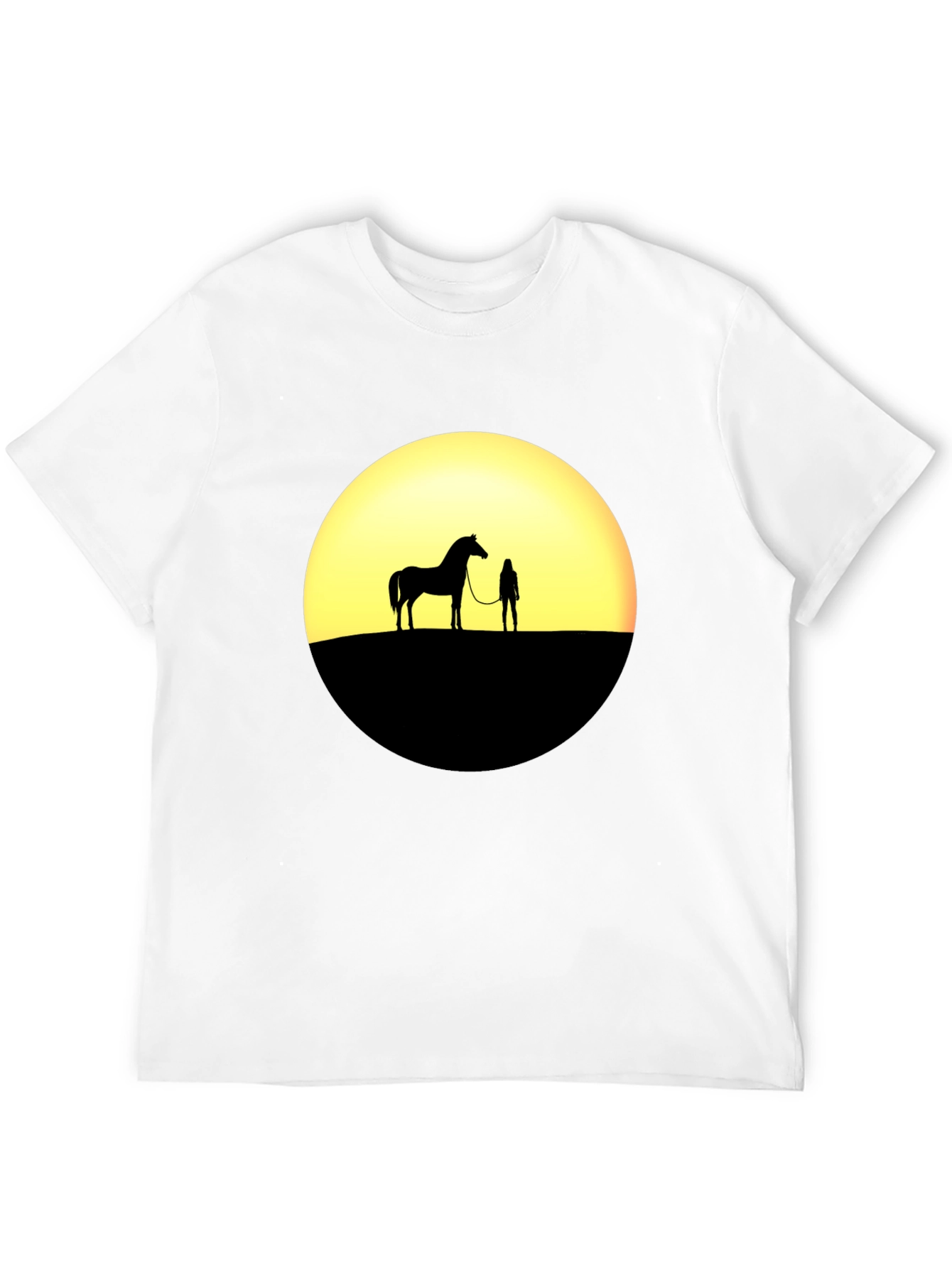 Sunset Horse & Rider Silhouette T-Shirt