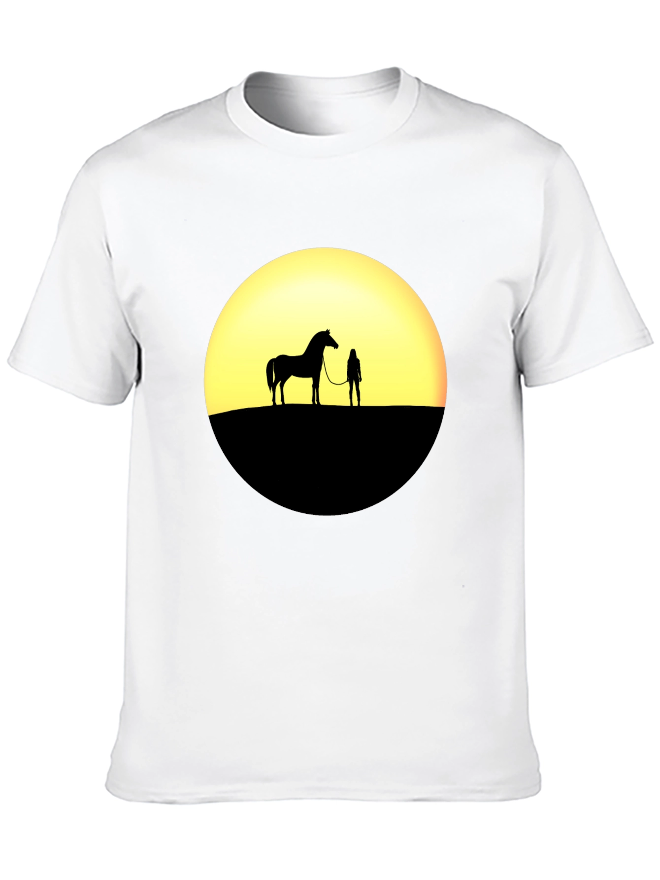 Sunset Horse & Rider Silhouette T-Shirt