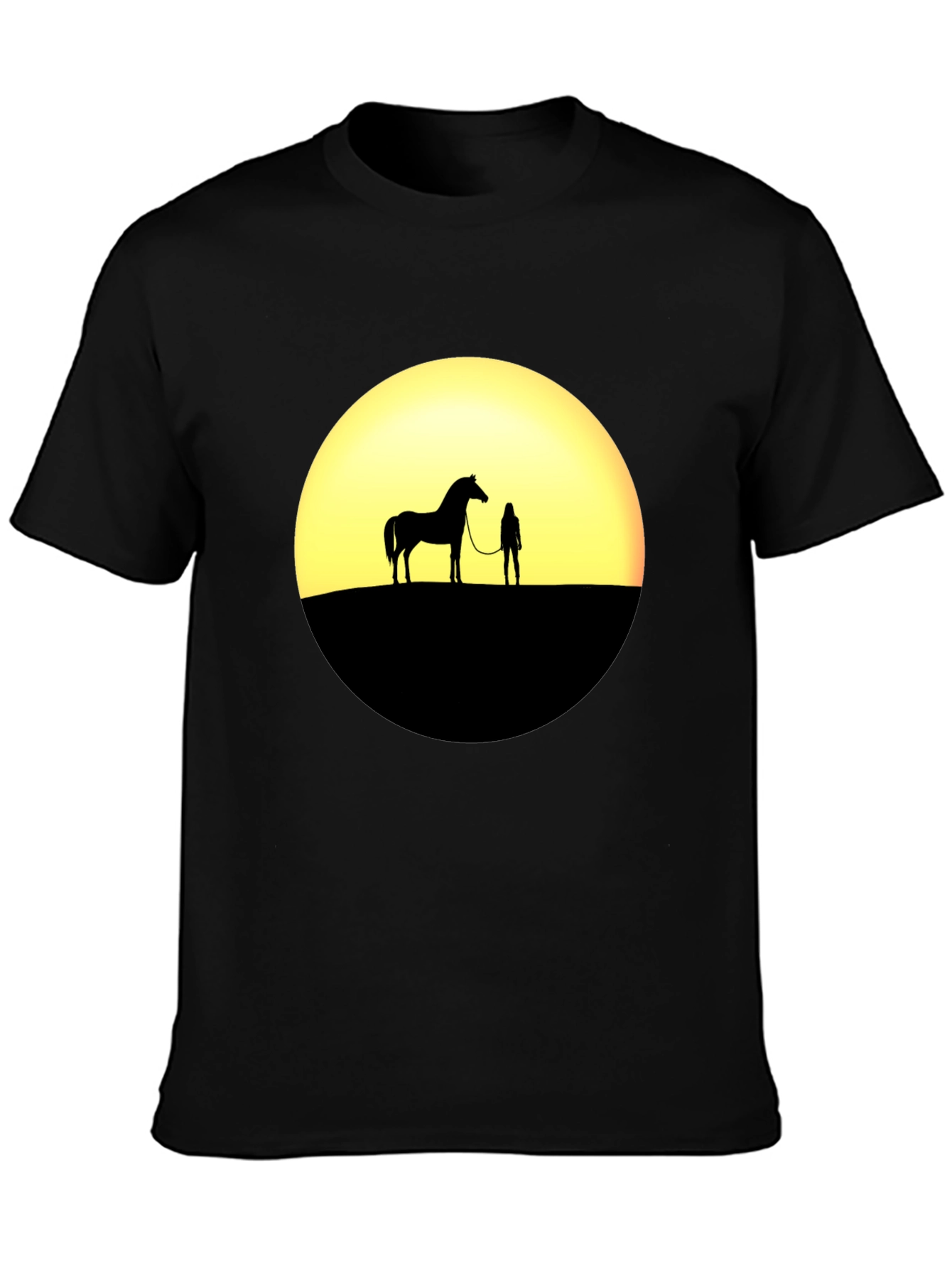 Sunset Horse & Rider Silhouette T-Shirt