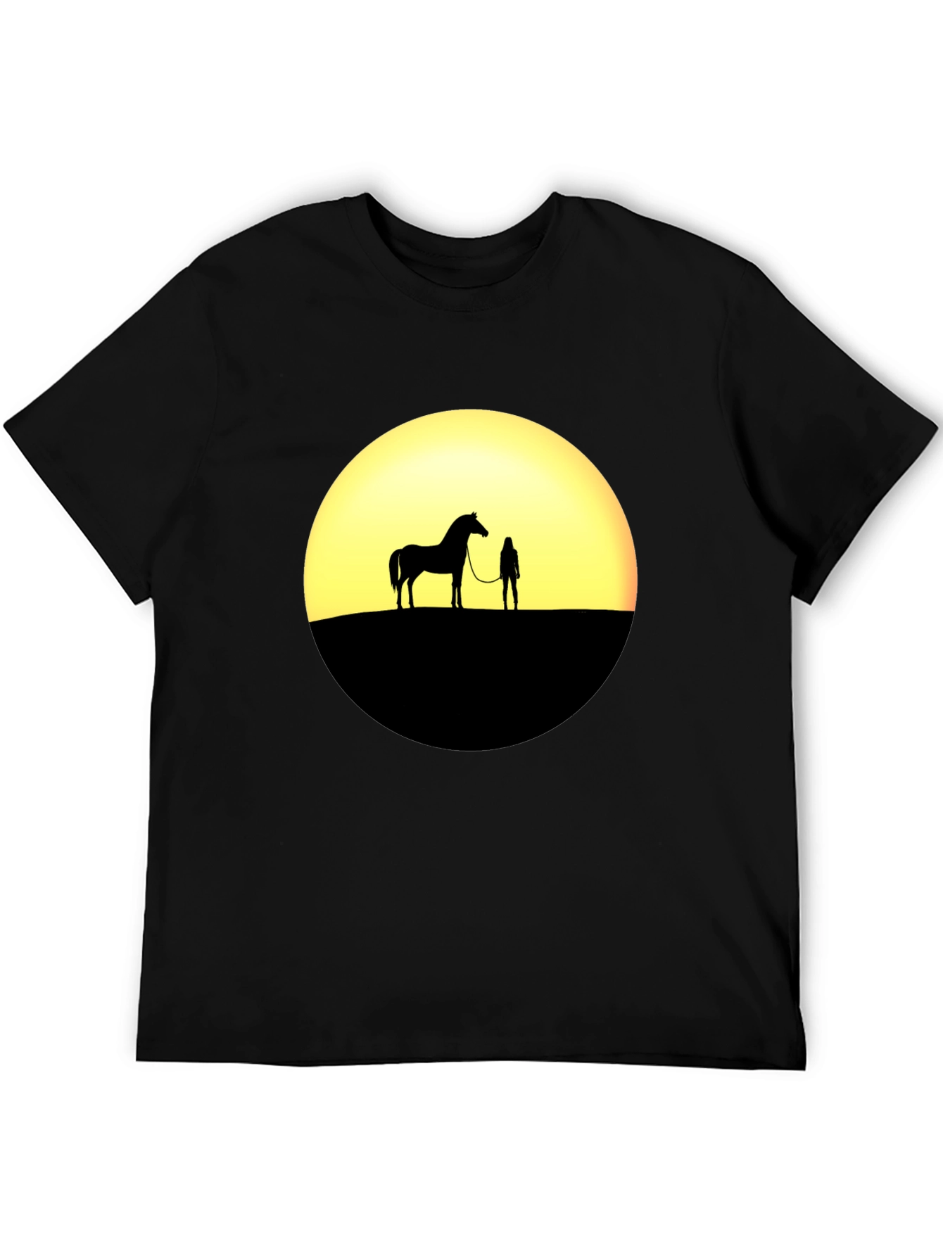Sunset Horse & Rider Silhouette T-Shirt