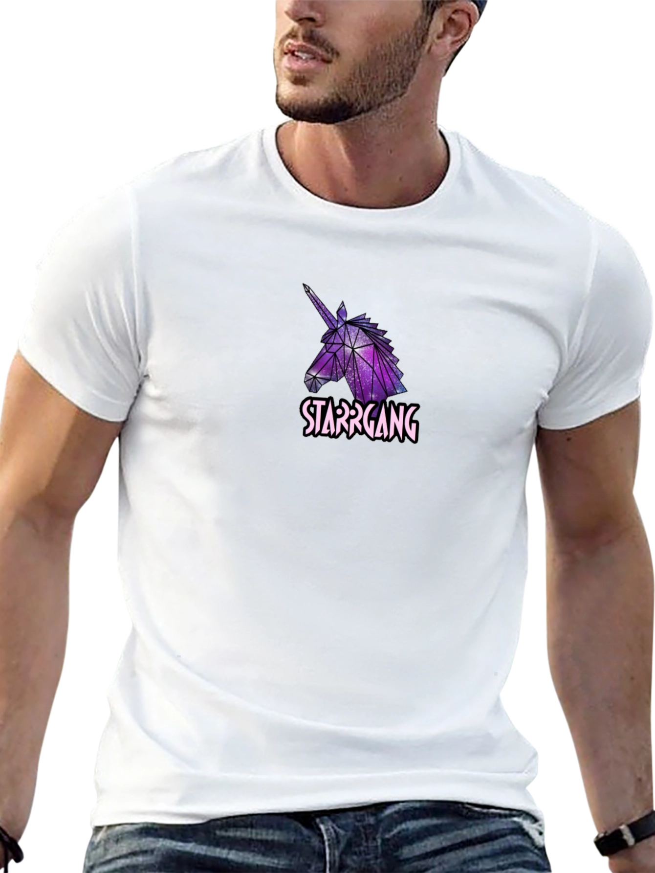 StarrGang Unicorn Graphic Black T-Shirt