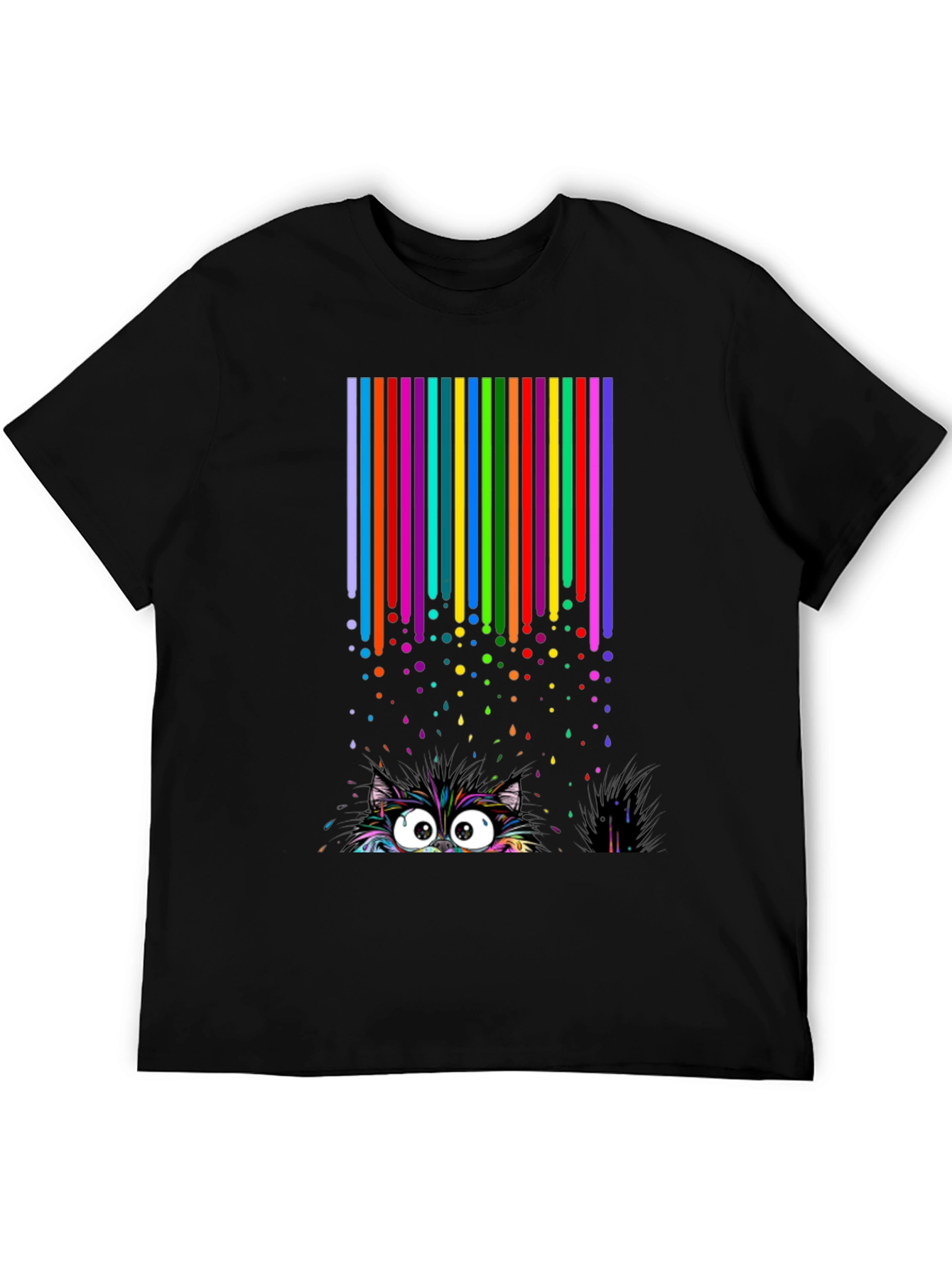 Colorful Cat Peek T-Shirt