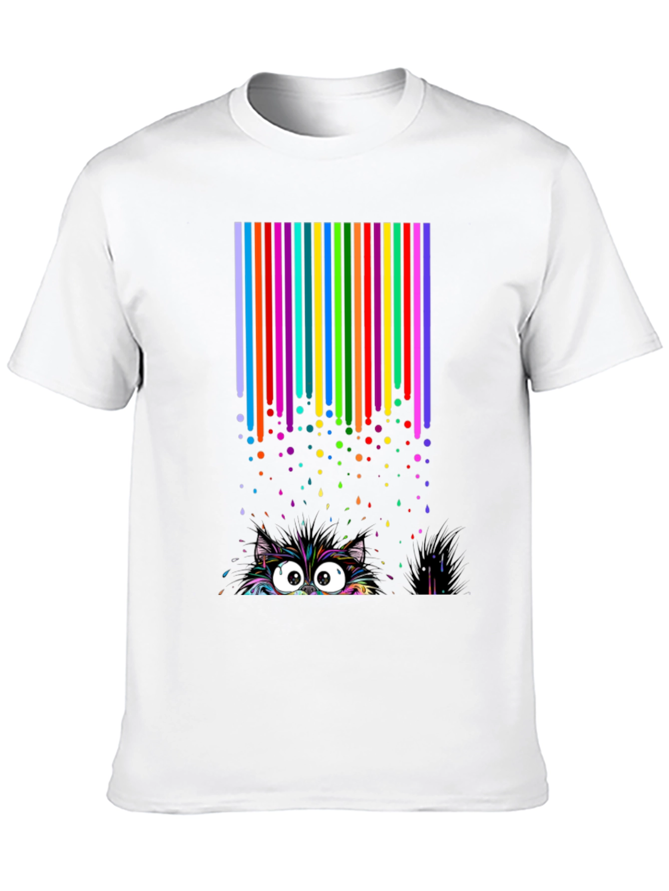 Colorful Cat Peek T-Shirt