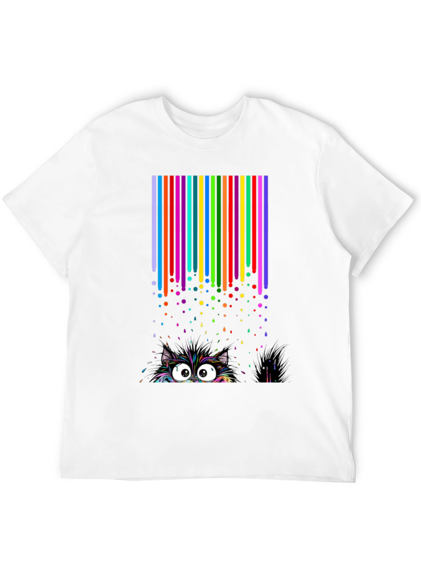 Colorful Cat Peek T-Shirt