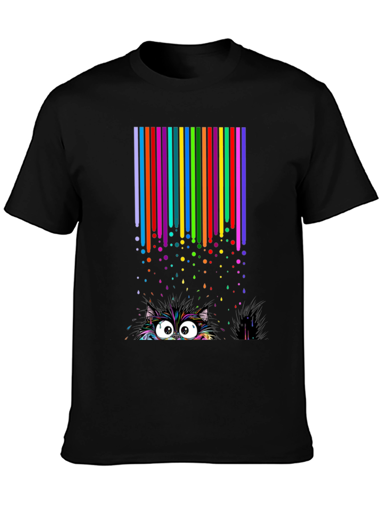 Colorful Cat Peek T-Shirt