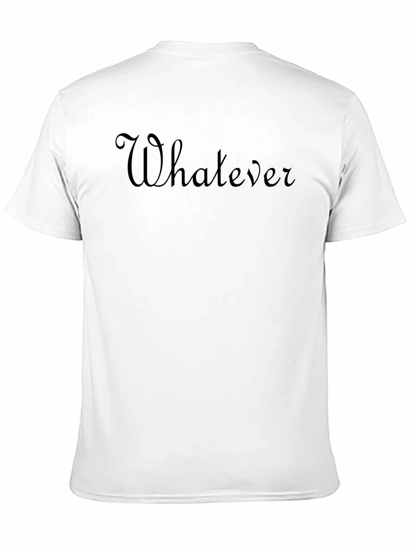 Whatever Mens Black T-Shirt Casual Cotton Top