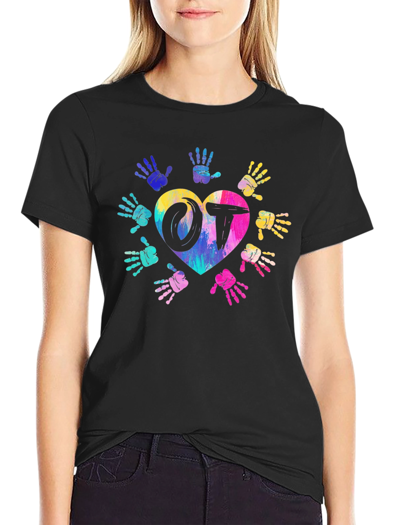 OT Occupational Therapy Heart Hands T-Shirt
