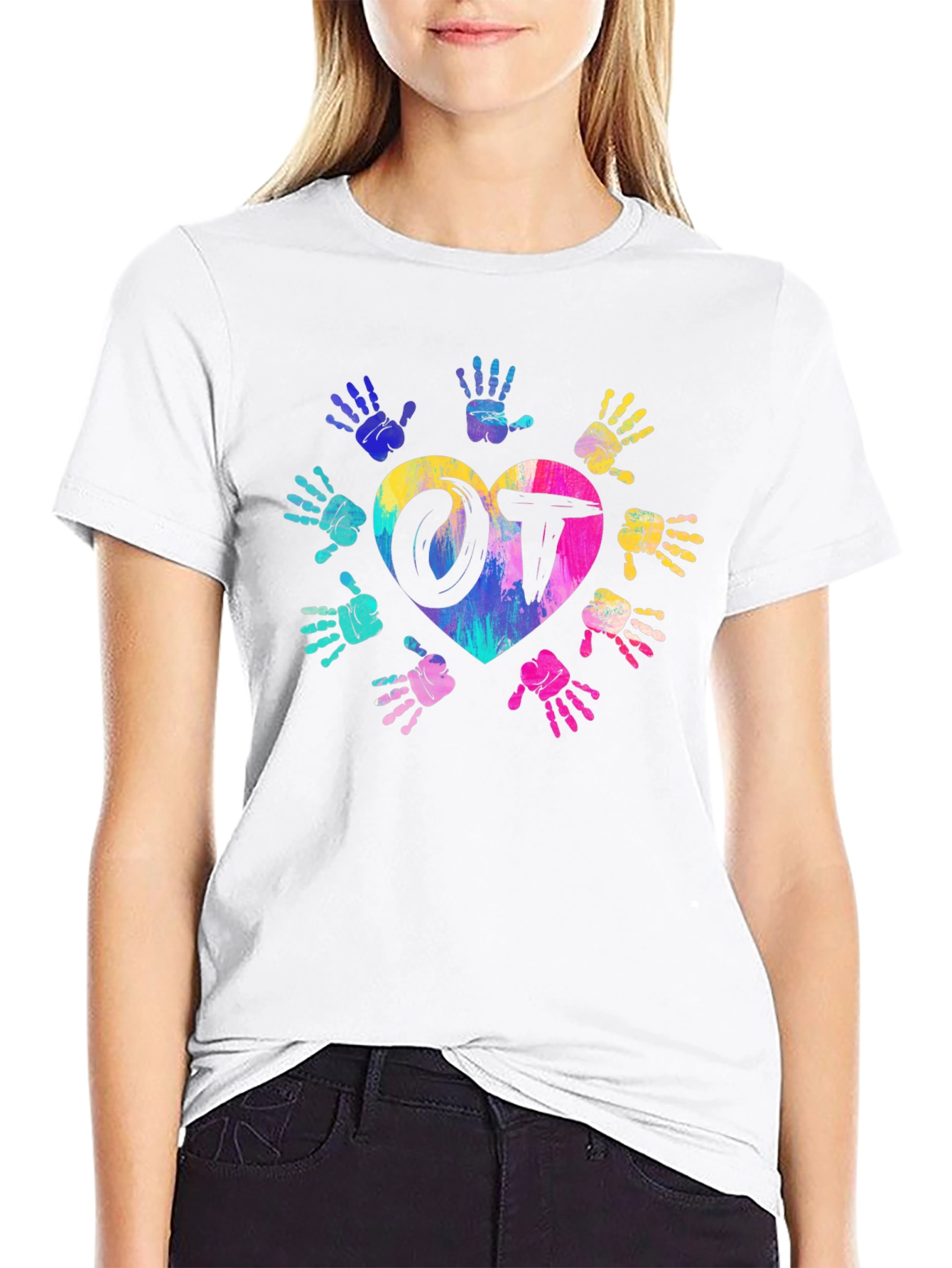 OT Occupational Therapy Heart Hands T-Shirt