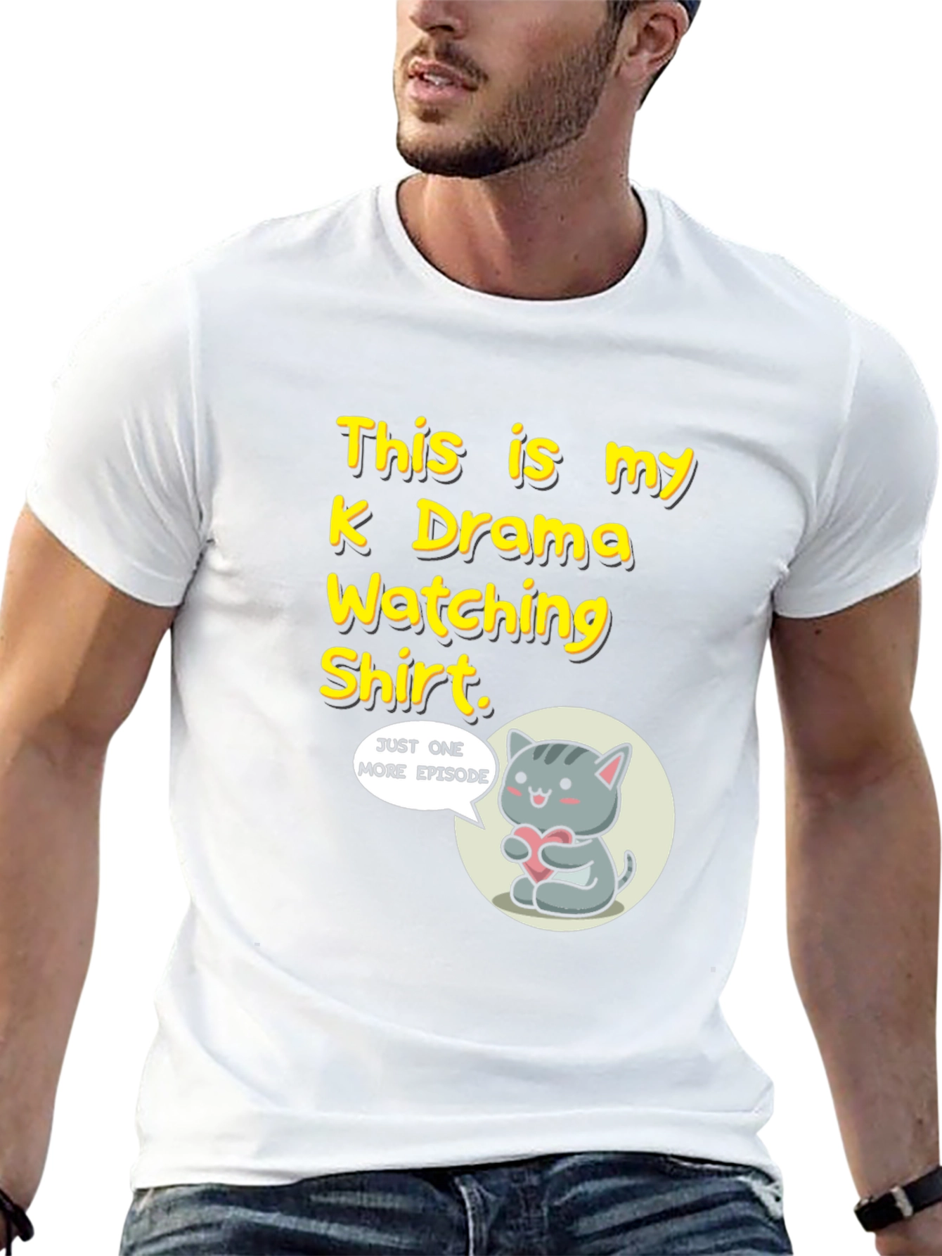 K Drama Watching Shirt - Cat and Heart