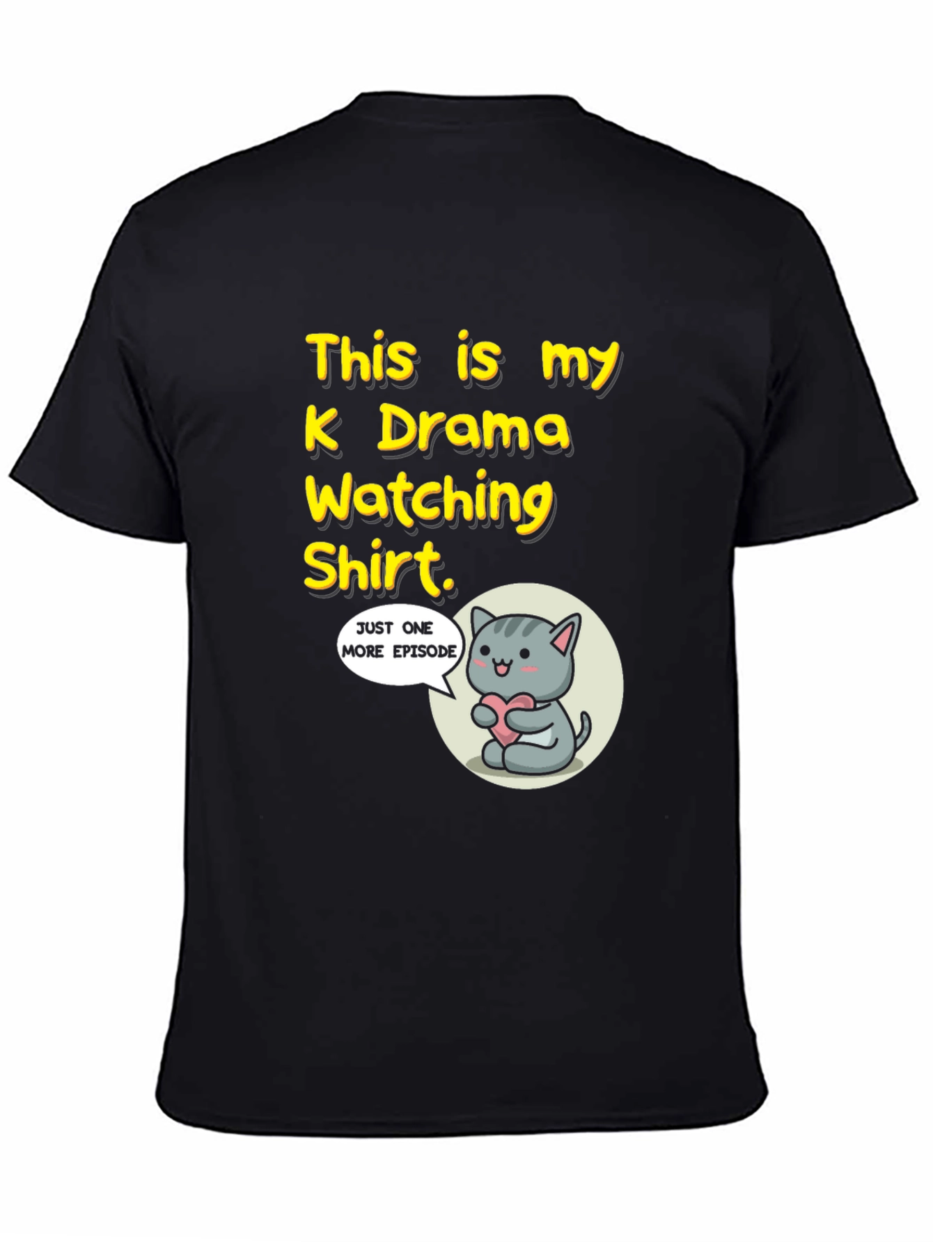 K Drama Watching Shirt - Cat and Heart